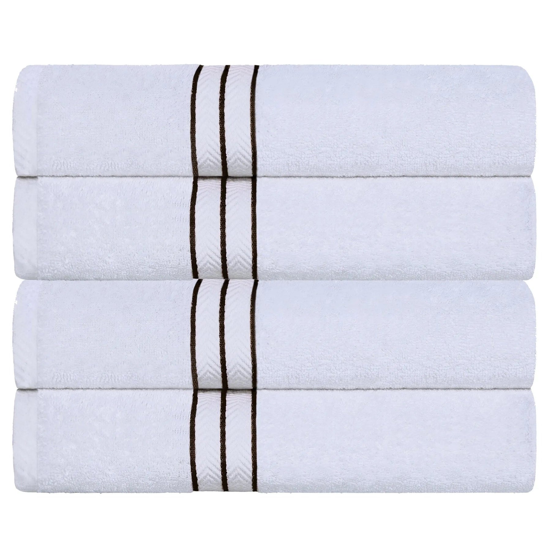 Ultra-Plush Turkish Cotton Super Absorbent Solid Bath Towel Set of 4