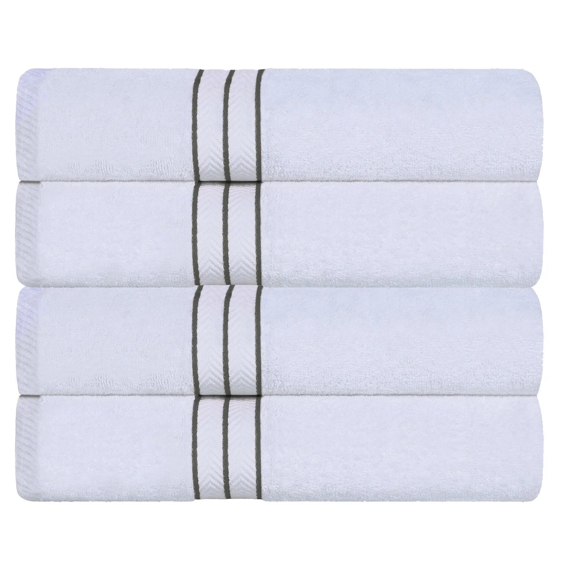 Ultra-Plush Turkish Cotton Super Absorbent Solid Bath Towel Set of 4