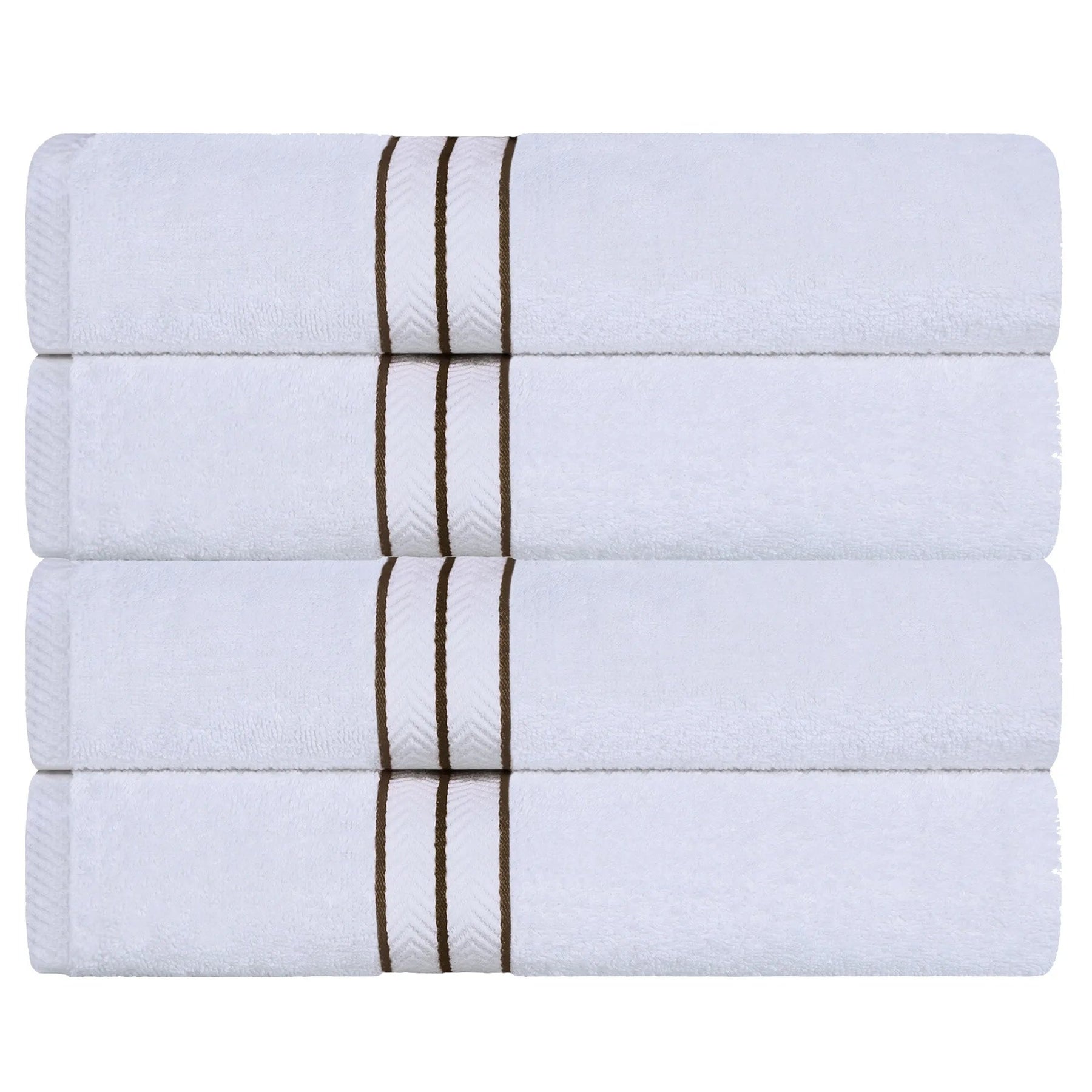 Ultra-Plush Turkish Cotton Super Absorbent Solid Bath Towel Set of 4
