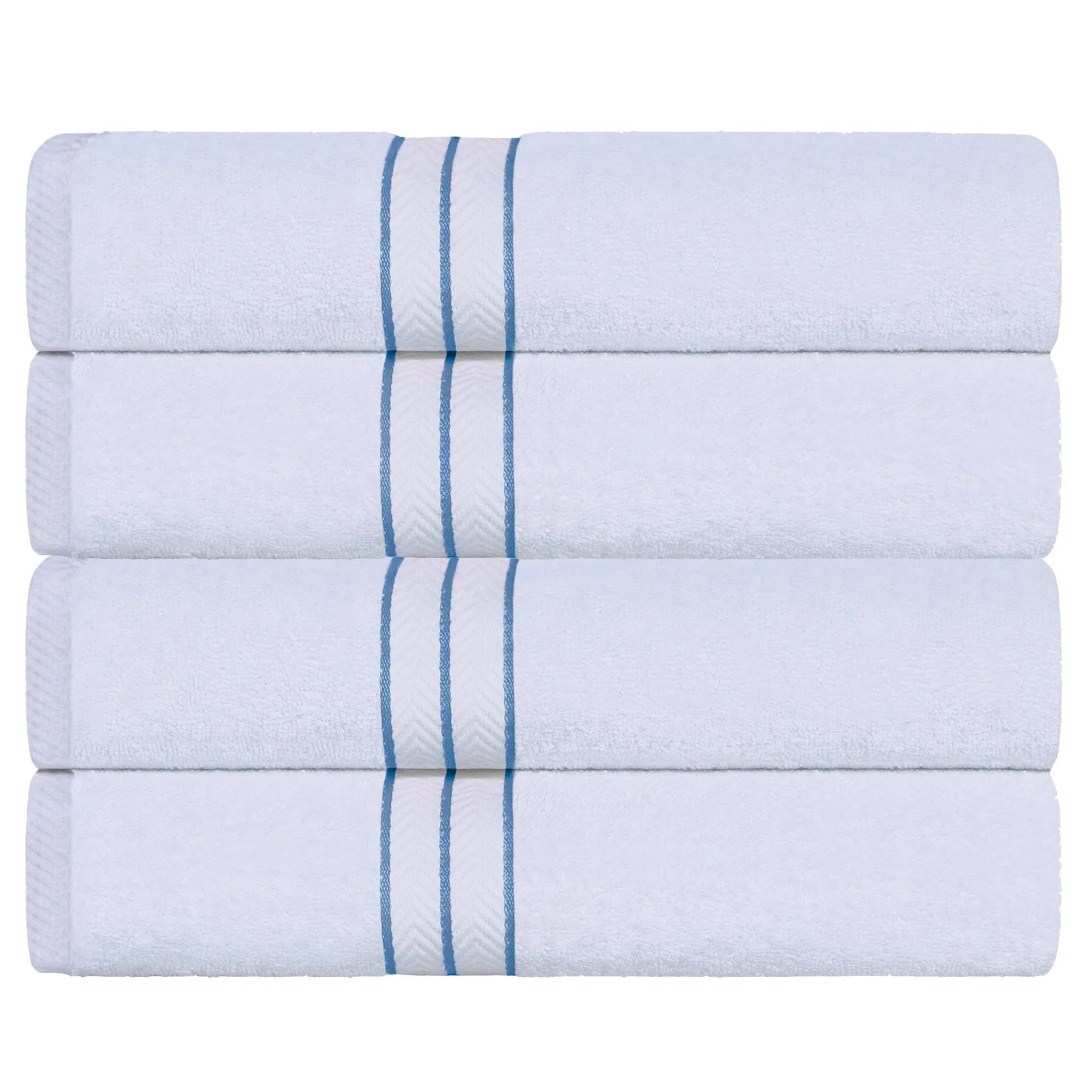 Ultra-Plush Turkish Cotton Super Absorbent Solid Bath Towel Set of 4