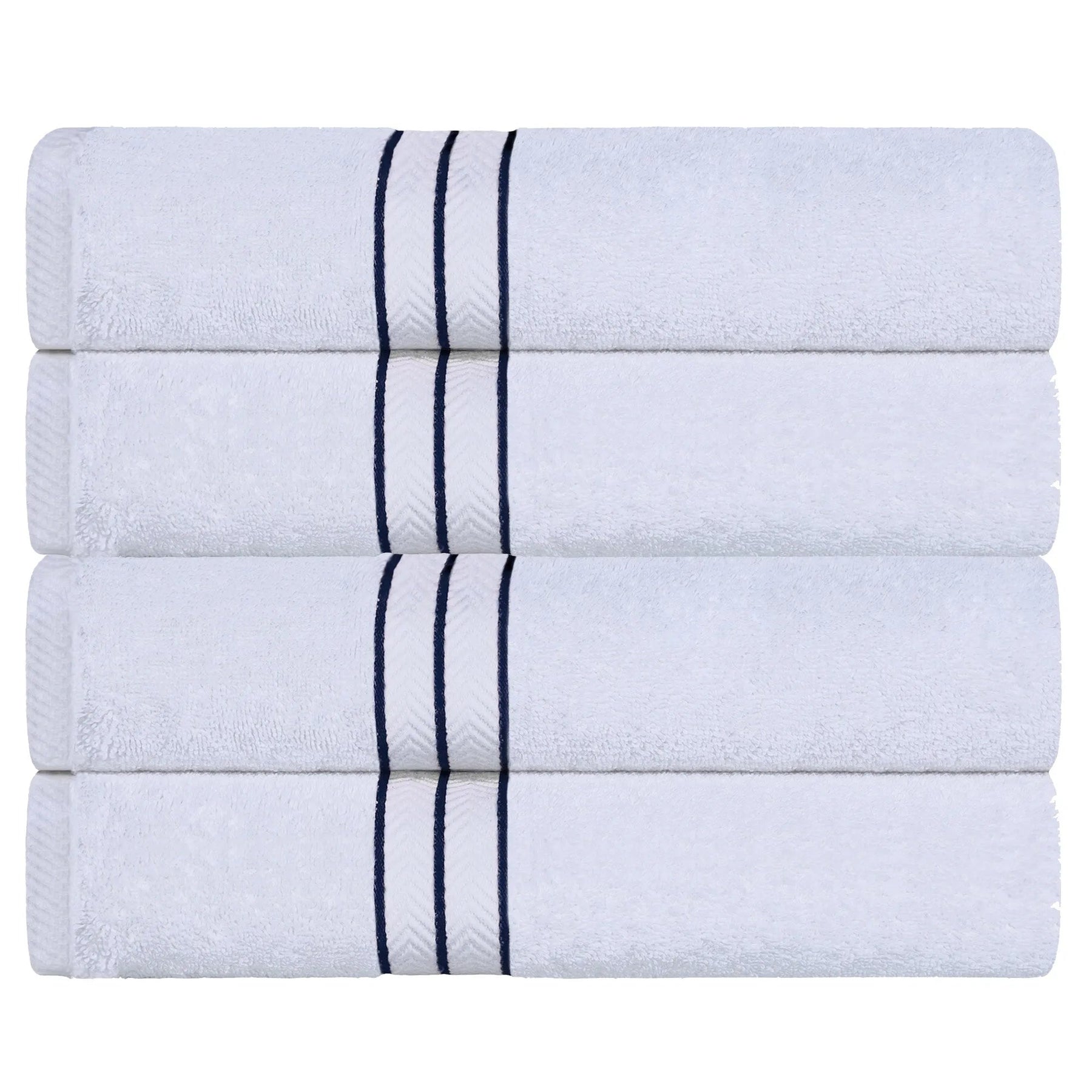 Ultra-Plush Turkish Cotton Super Absorbent Solid Bath Towel Set of 4