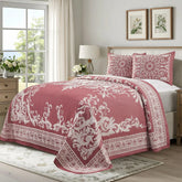 Lightweight Cotton Blend Bedspread Sets Adalie Medallion Jacquard