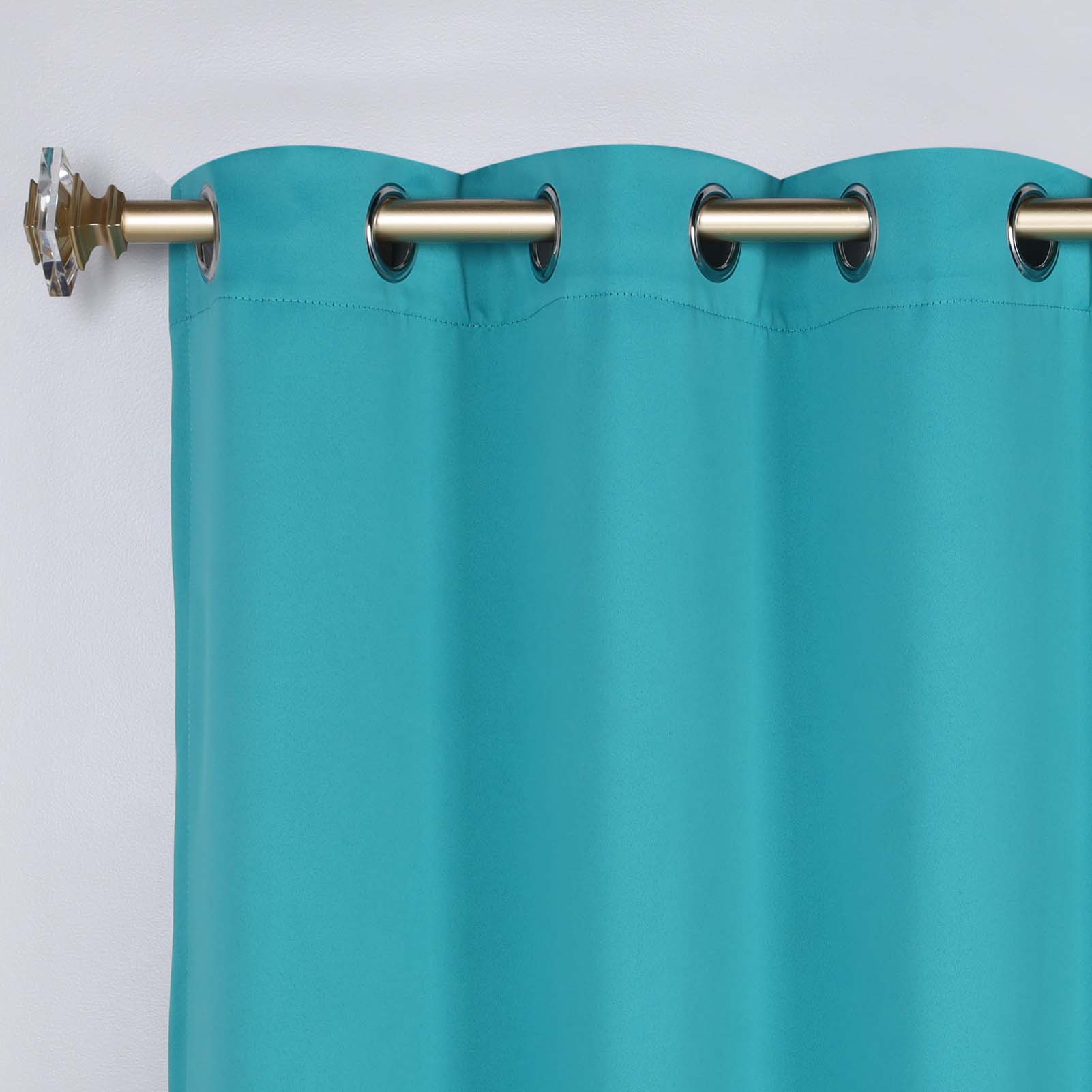 Classic Modern Solid Room Darkening Blackout Curtain Panels, Set of 2