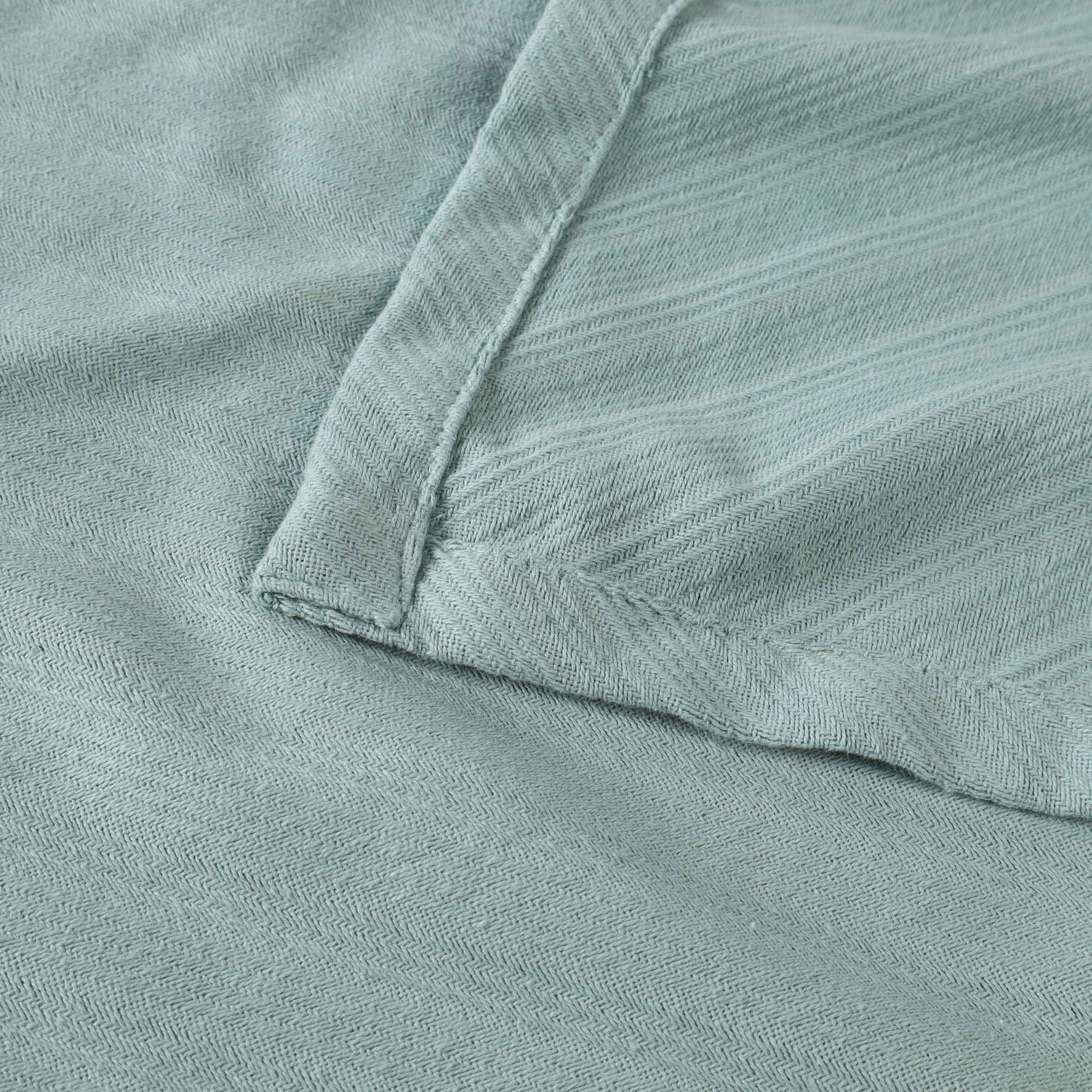 Milan Cotton Textured Jacquard Striped Lightweight Woven Blanket