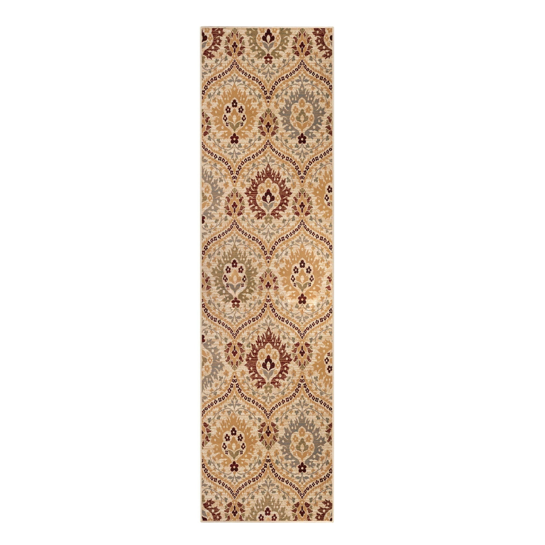 Augusta Vintage Floral Damask Indoor Area Rug or Runner