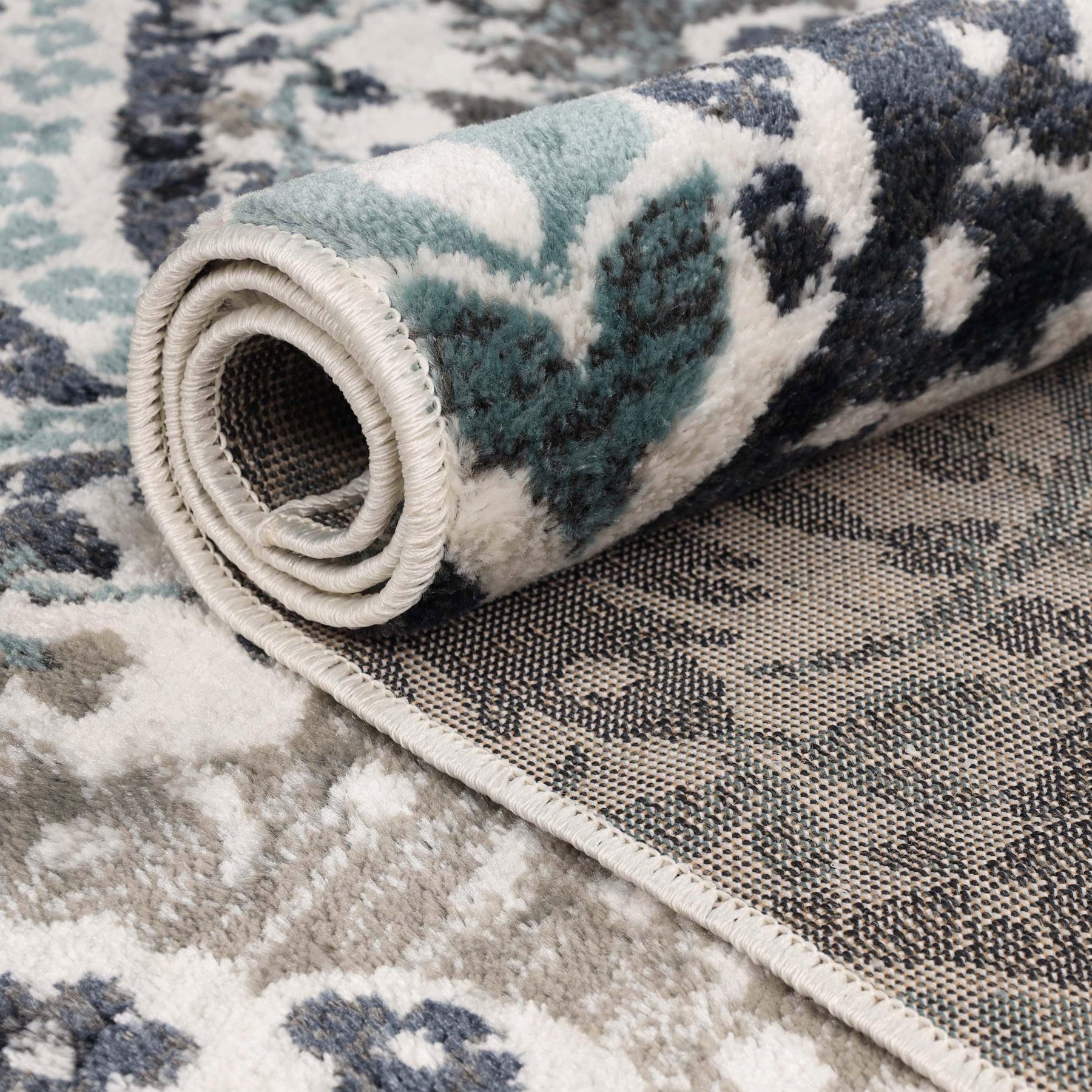 Augusta Vintage Floral Damask Indoor Area Rug or Runner