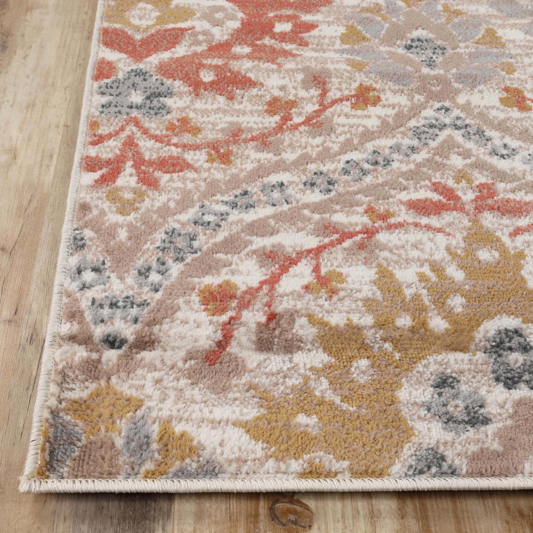 Augusta Vintage Floral Damask Indoor Area Rug or Runner