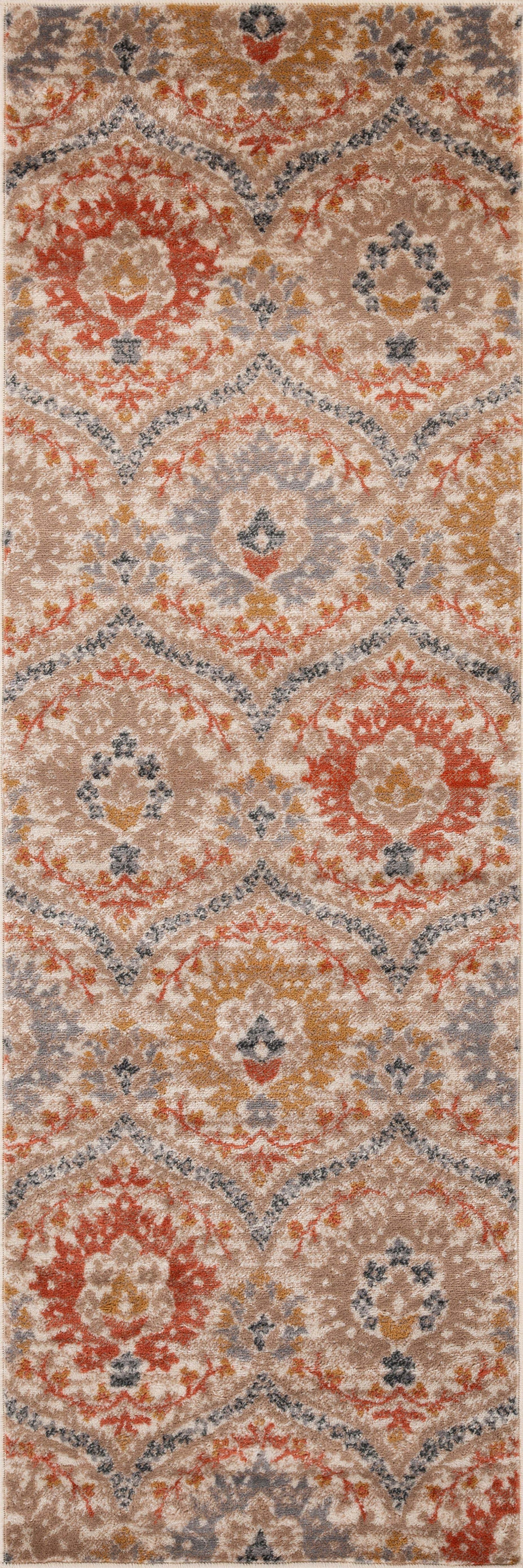 Augusta Vintage Floral Damask Indoor Area Rug or Runner