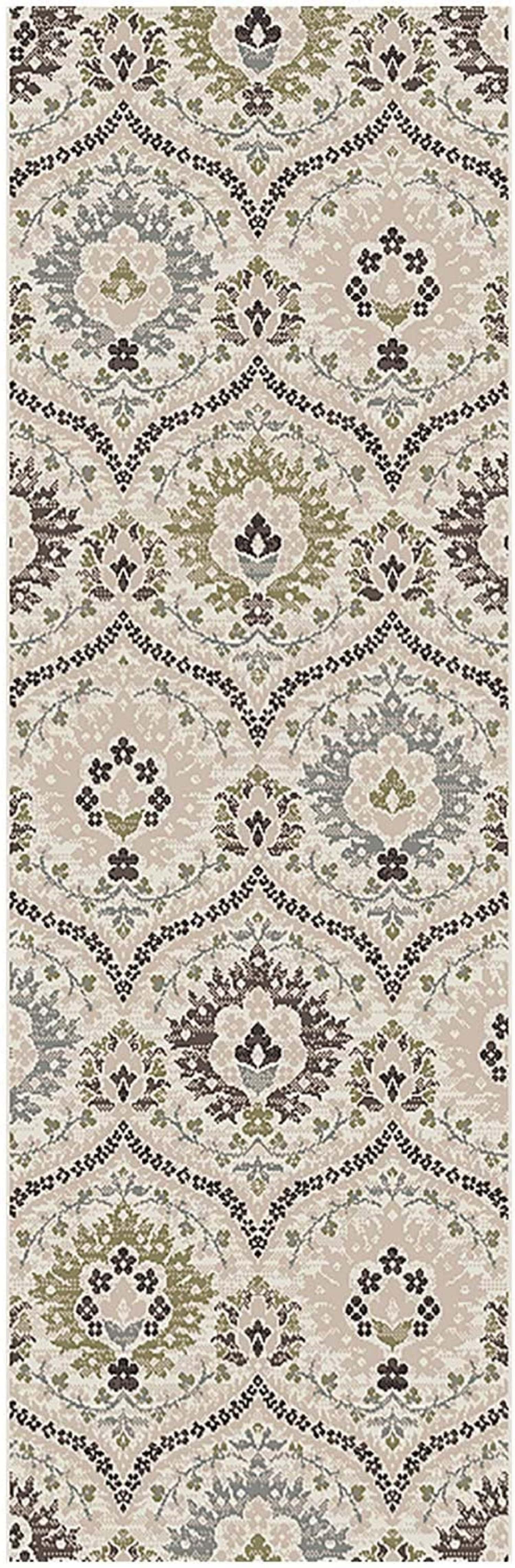 Augusta Vintage Floral Damask Indoor Area Rug or Runner