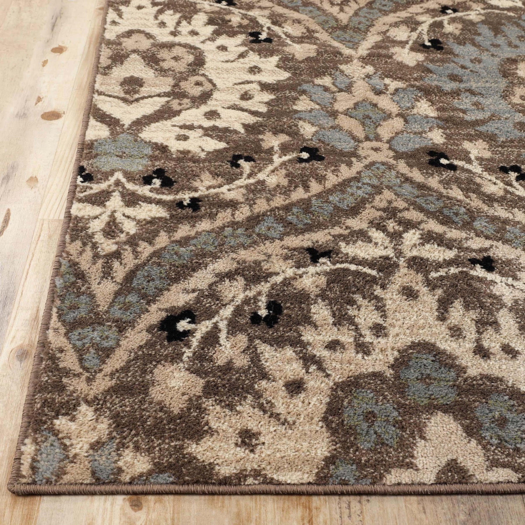 Augusta Vintage Floral Damask Indoor Area Rug or Runner