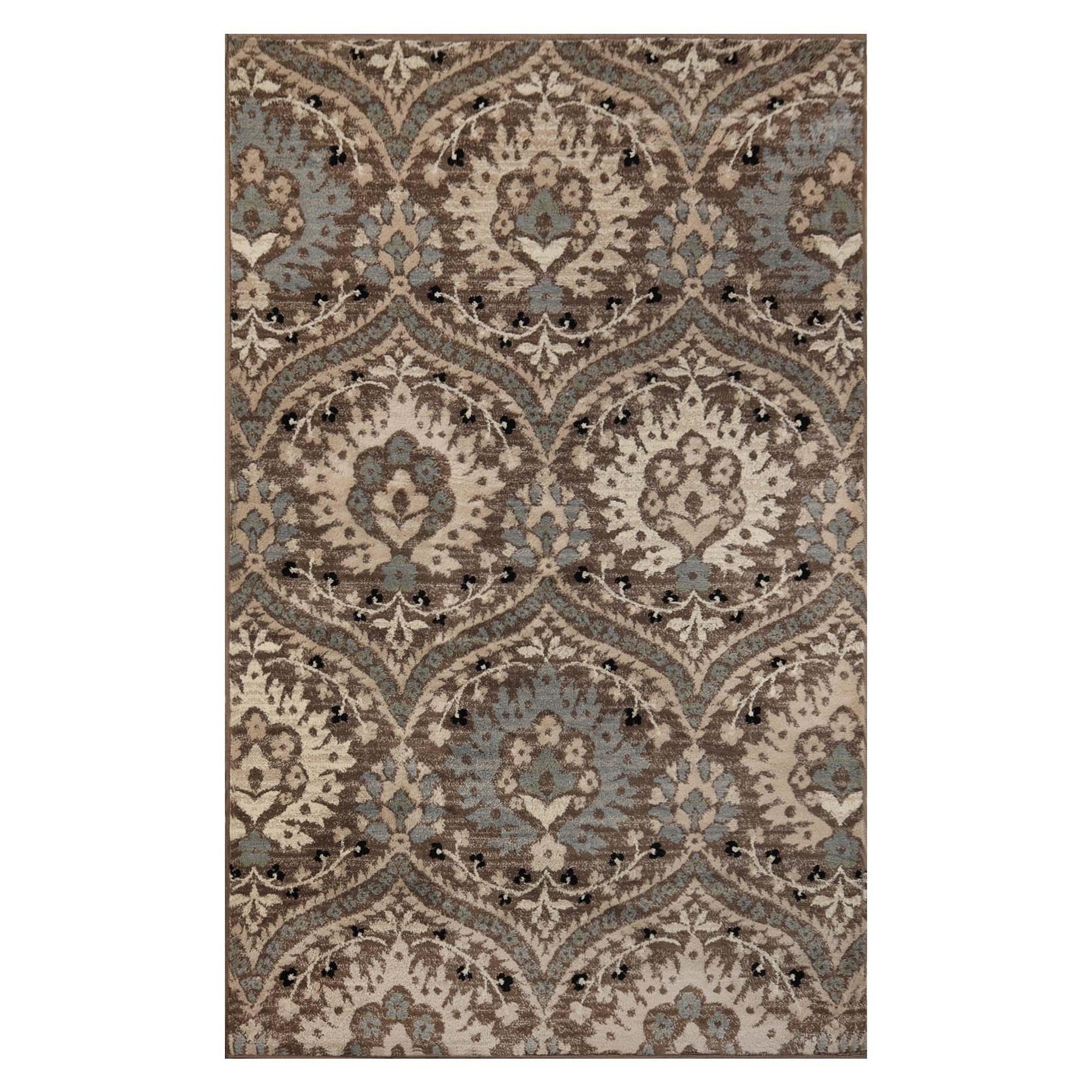 Augusta Vintage Floral Damask Indoor Area Rug or Runner