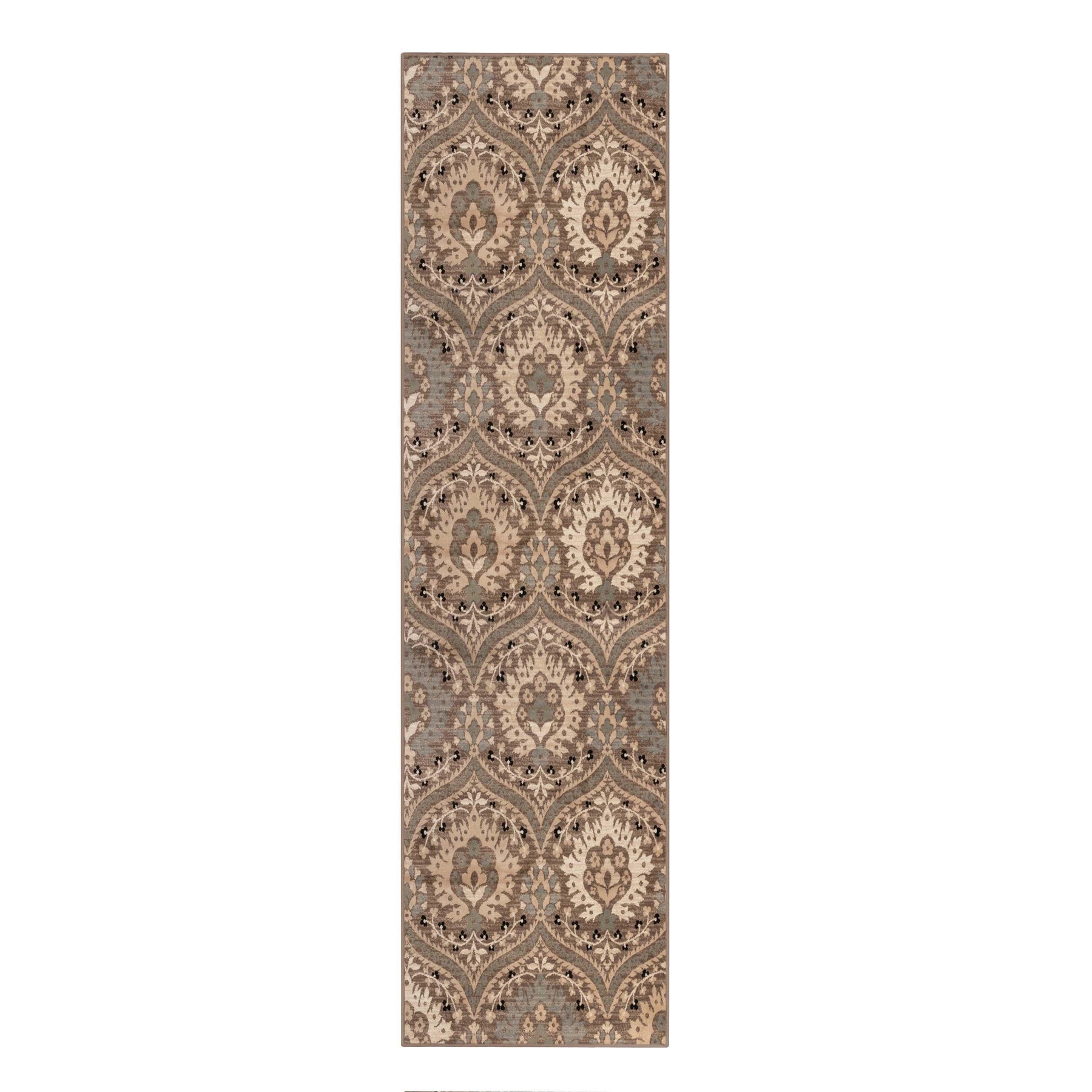 Augusta Vintage Floral Damask Indoor Area Rug or Runner