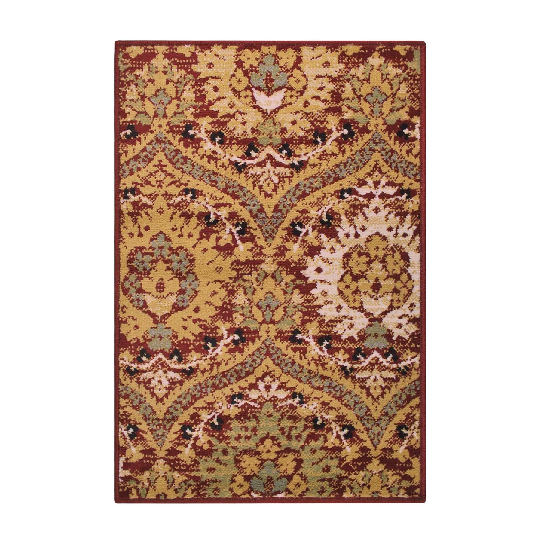 Augusta Vintage Floral Damask Indoor Area Rug or Runner