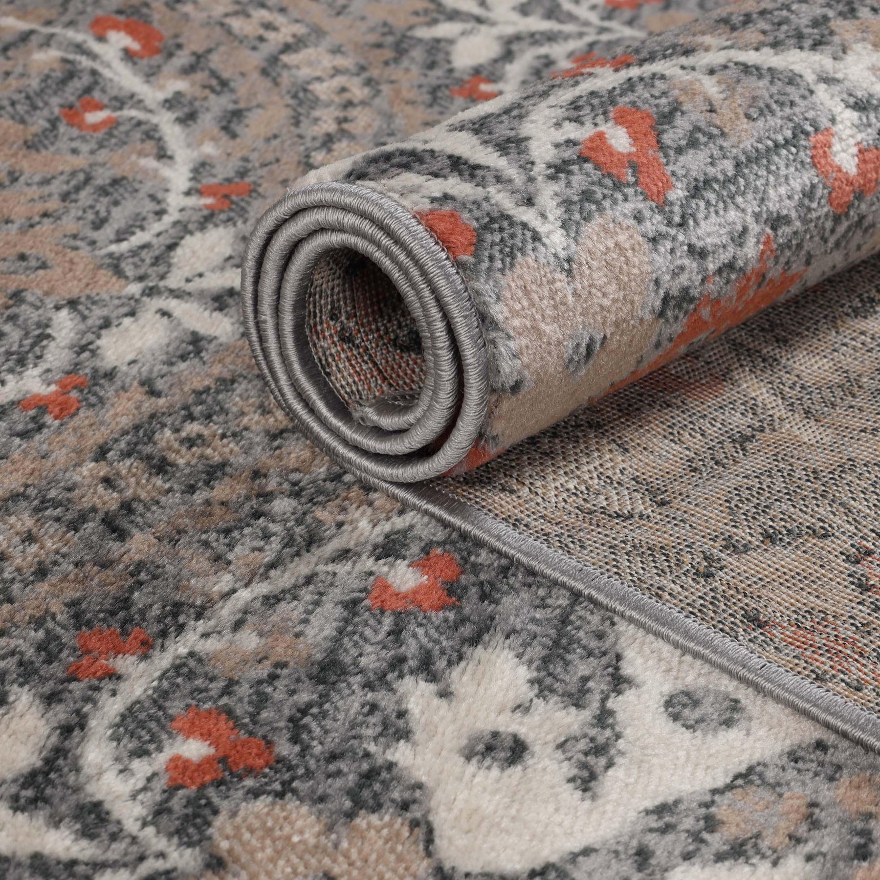 Augusta Vintage Floral Damask Indoor Area Rug or Runner