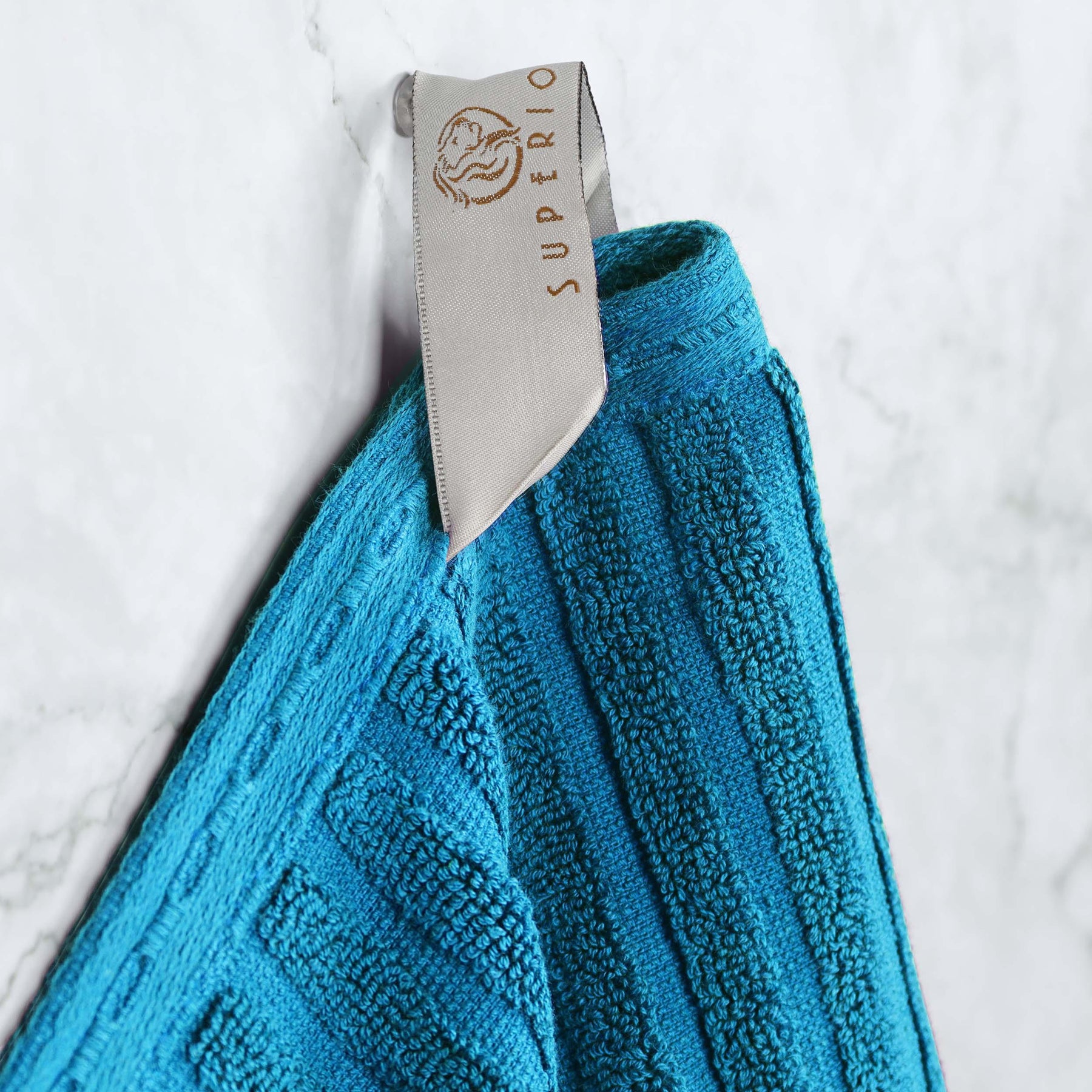 Soho Ribbed Cotton Absorbent Bath Towel Set of 4