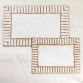 Inaya Modern Stripe Tufted Shag Washable Bath Rugs, Set of 2