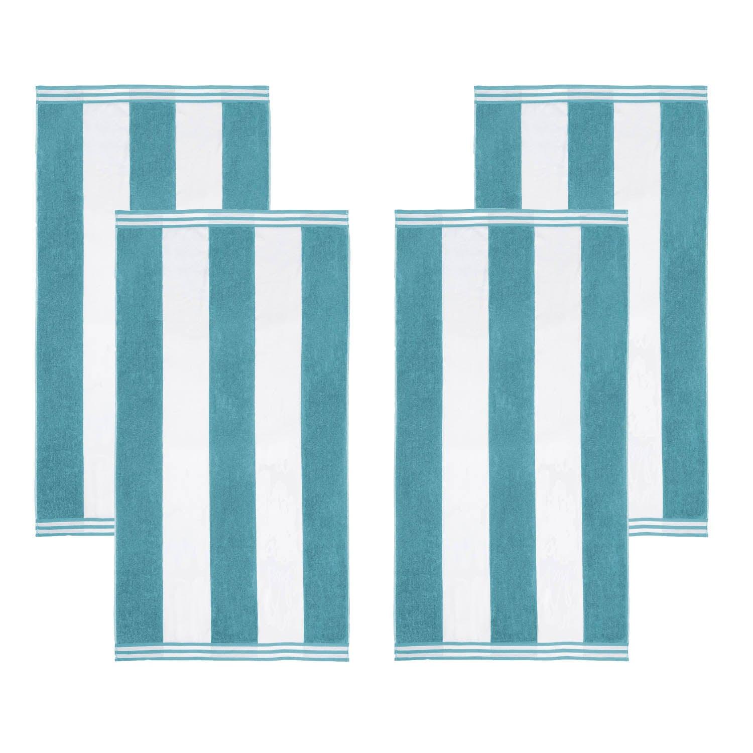 Cabana Stripe Oversized Cotton Beach Towel Set Of 2,4,6