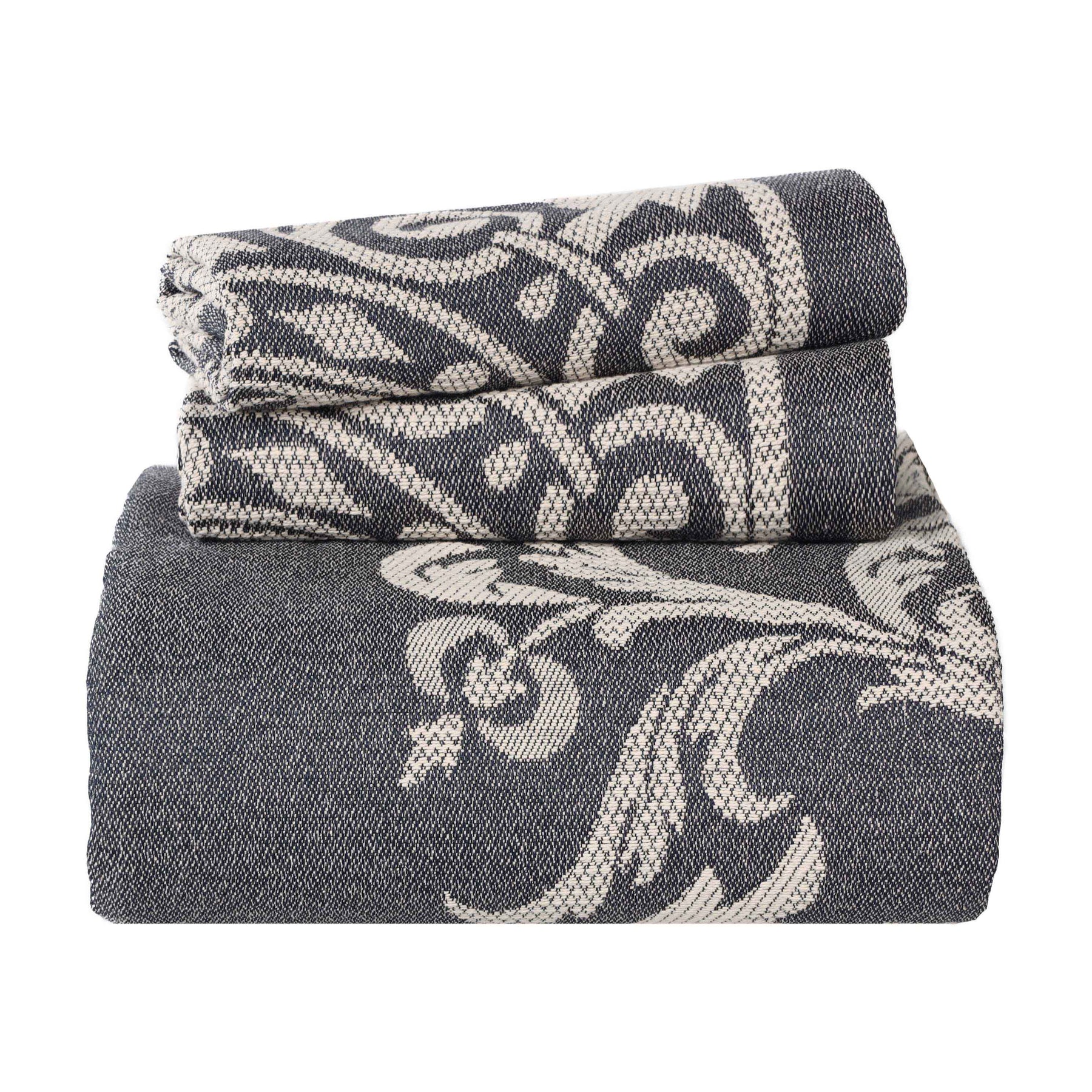 Adalie Cotton Blend Woven Jacquard Medallion Bedspread Set