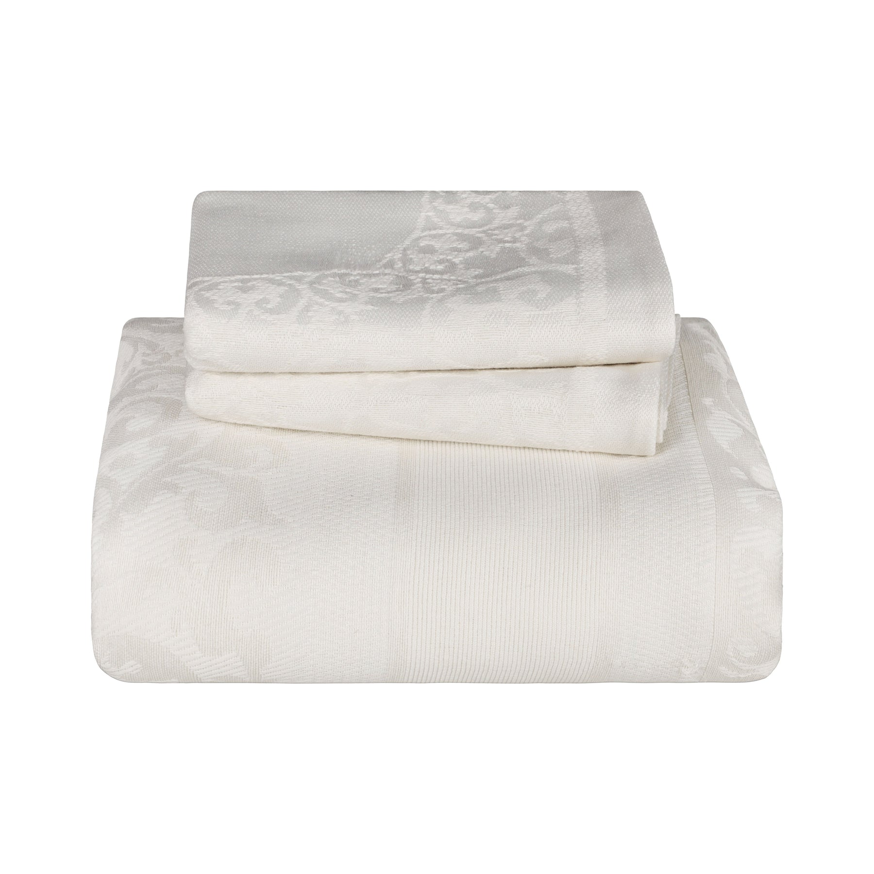 Lyron Cotton Blend Woven Jacquard Floral Scroll Bedspread Set