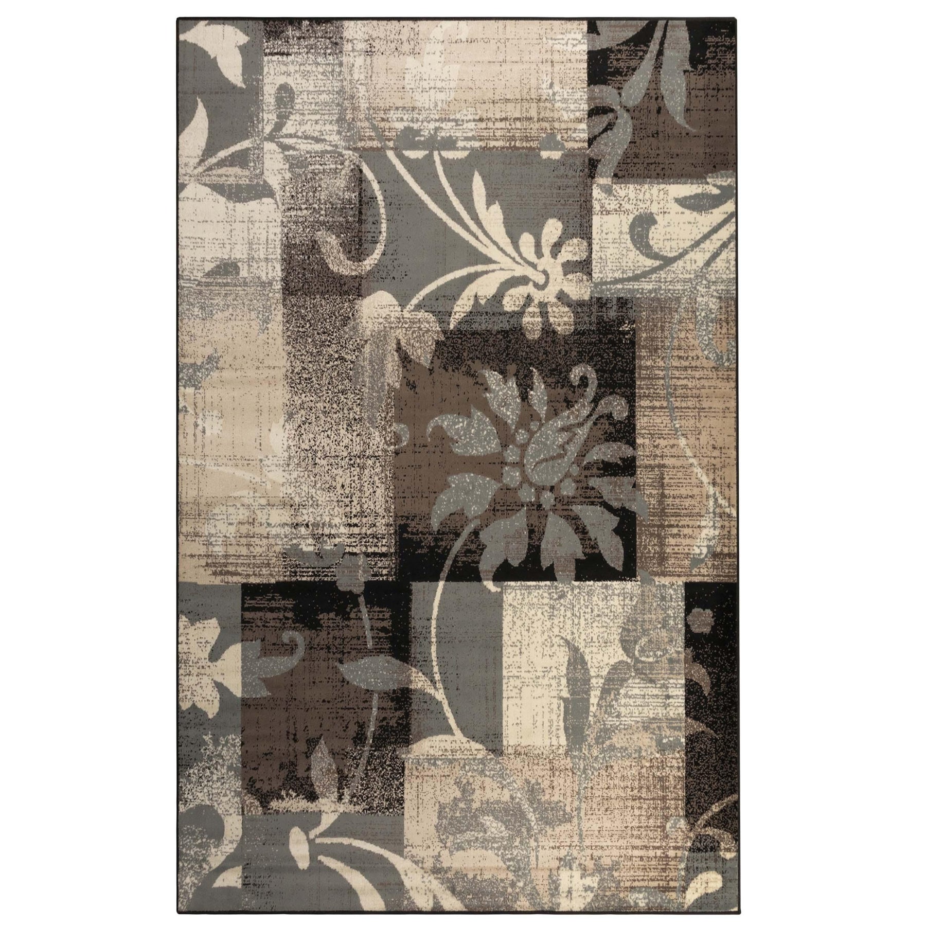 Pastiche Contemporary Floral Patchwork Indoor Area Rug or Runner