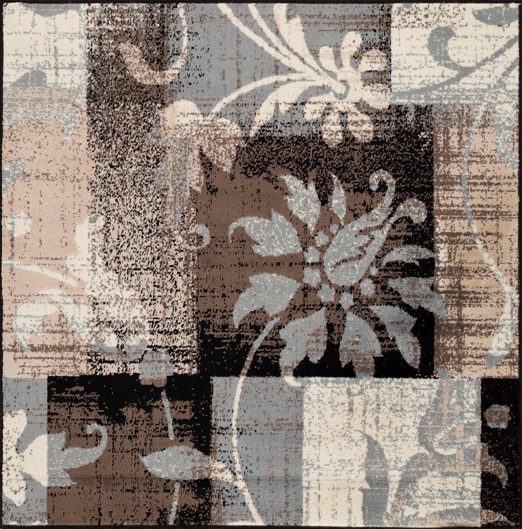 Pastiche Contemporary Floral Patchwork Indoor Area Rug or Runner