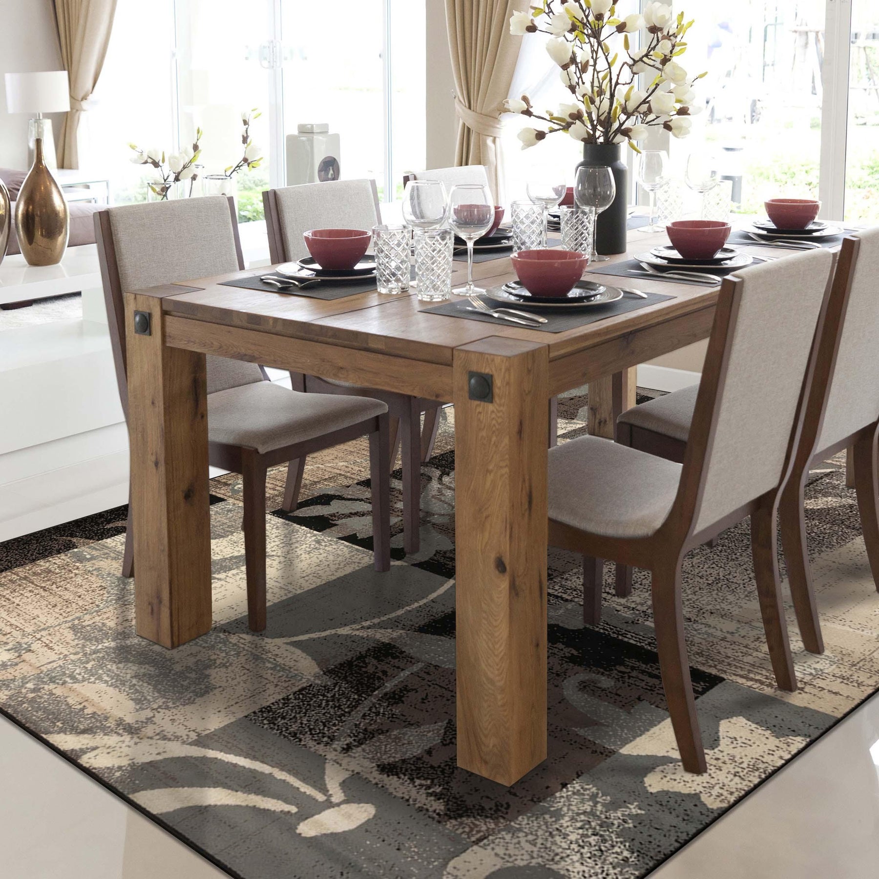 Pastiche Contemporary Floral Patchwork Indoor Area Rug or Runner