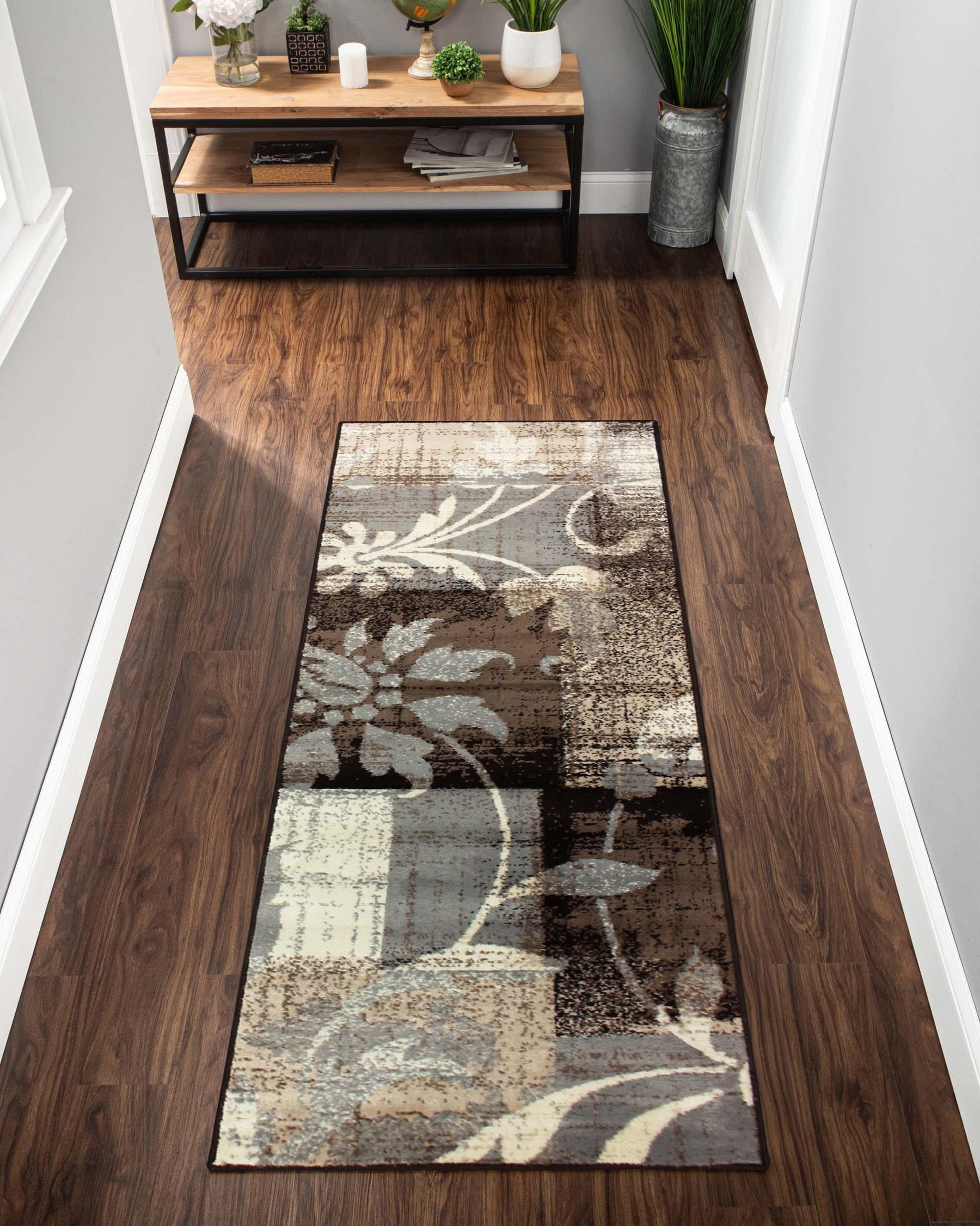 Pastiche Contemporary Floral Patchwork Indoor Area Rug or Runner