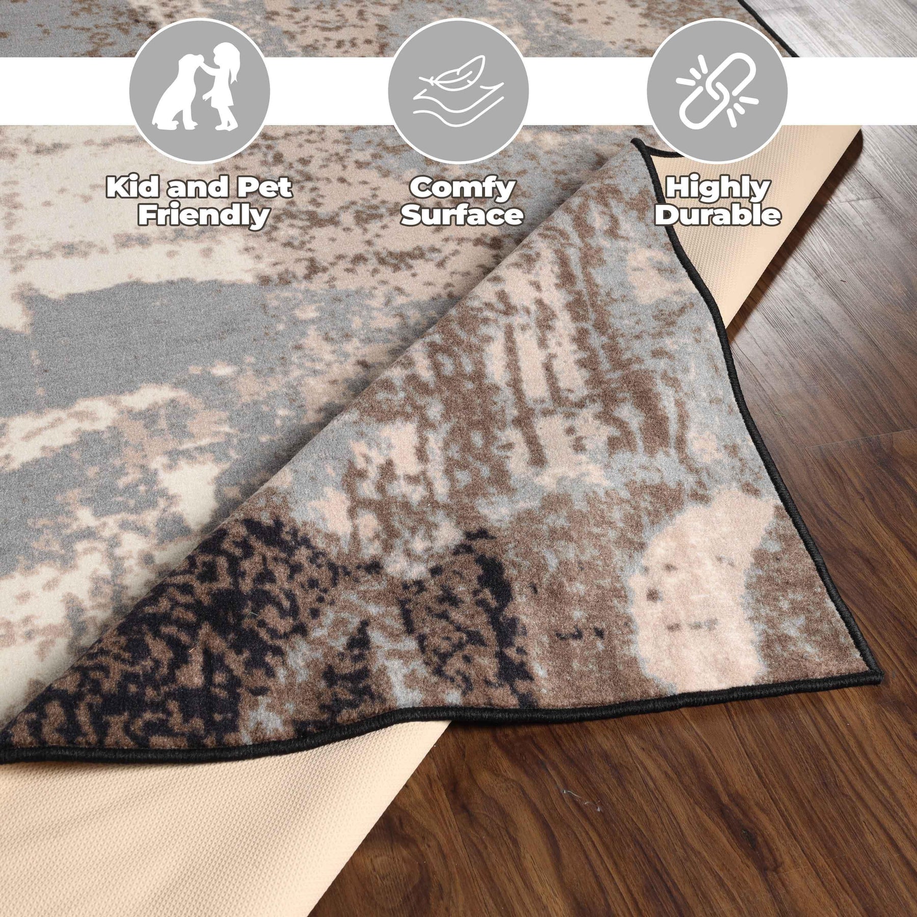 Pastiche Contemporary Floral Patchwork Indoor Area Rug or Runner