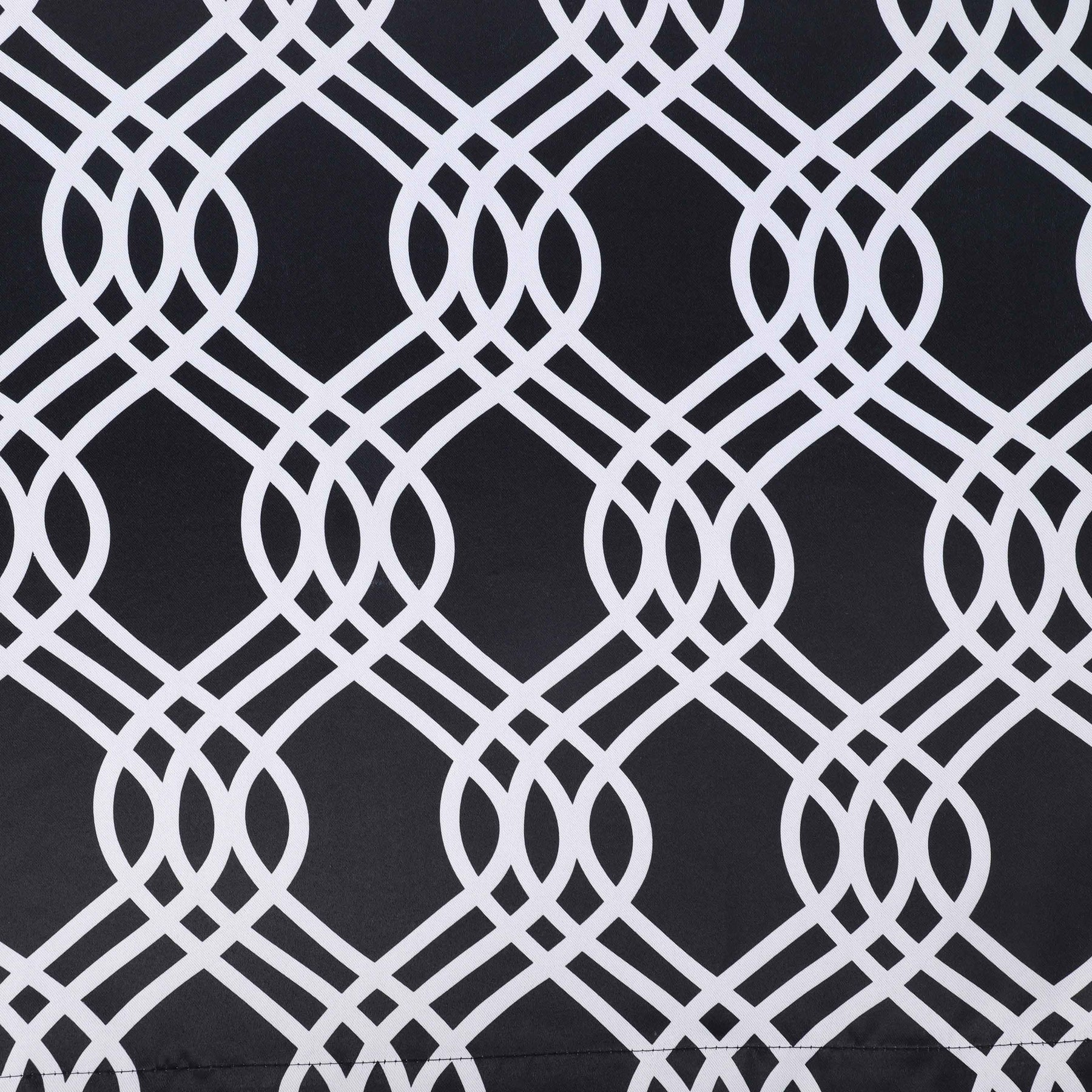 Ribbon Trellis Washable Room Darkening Blackout Curtains, Set of 2
