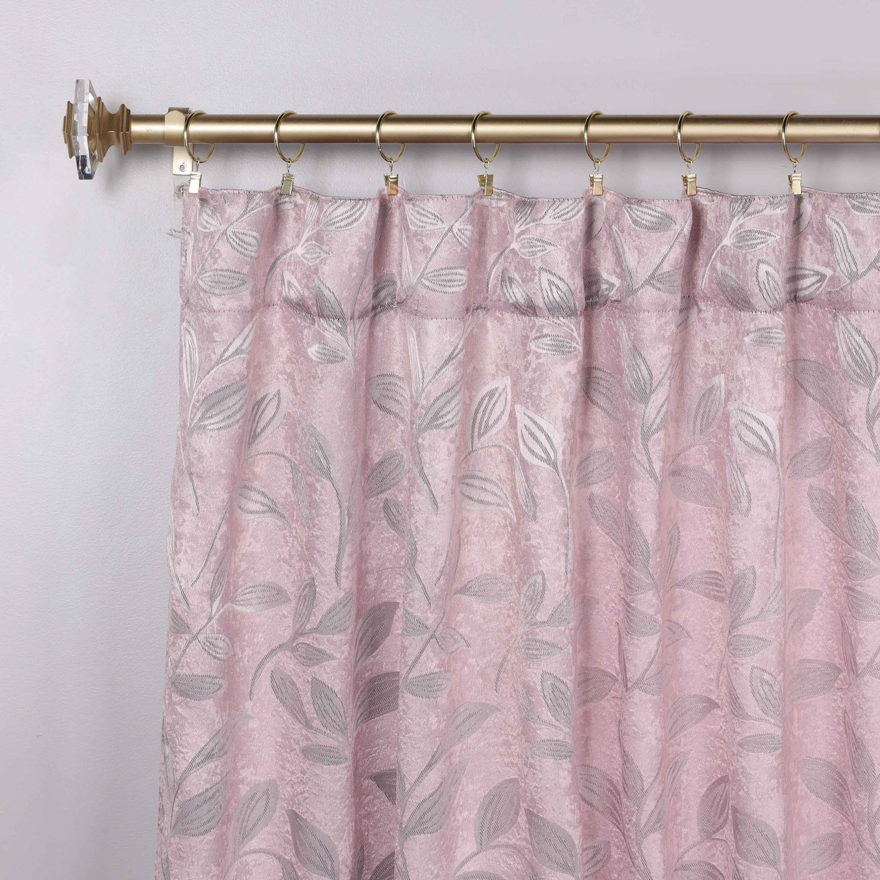 Leaves Room Darkening Back Tabs Blackout Curtain Panels, Set of 2
