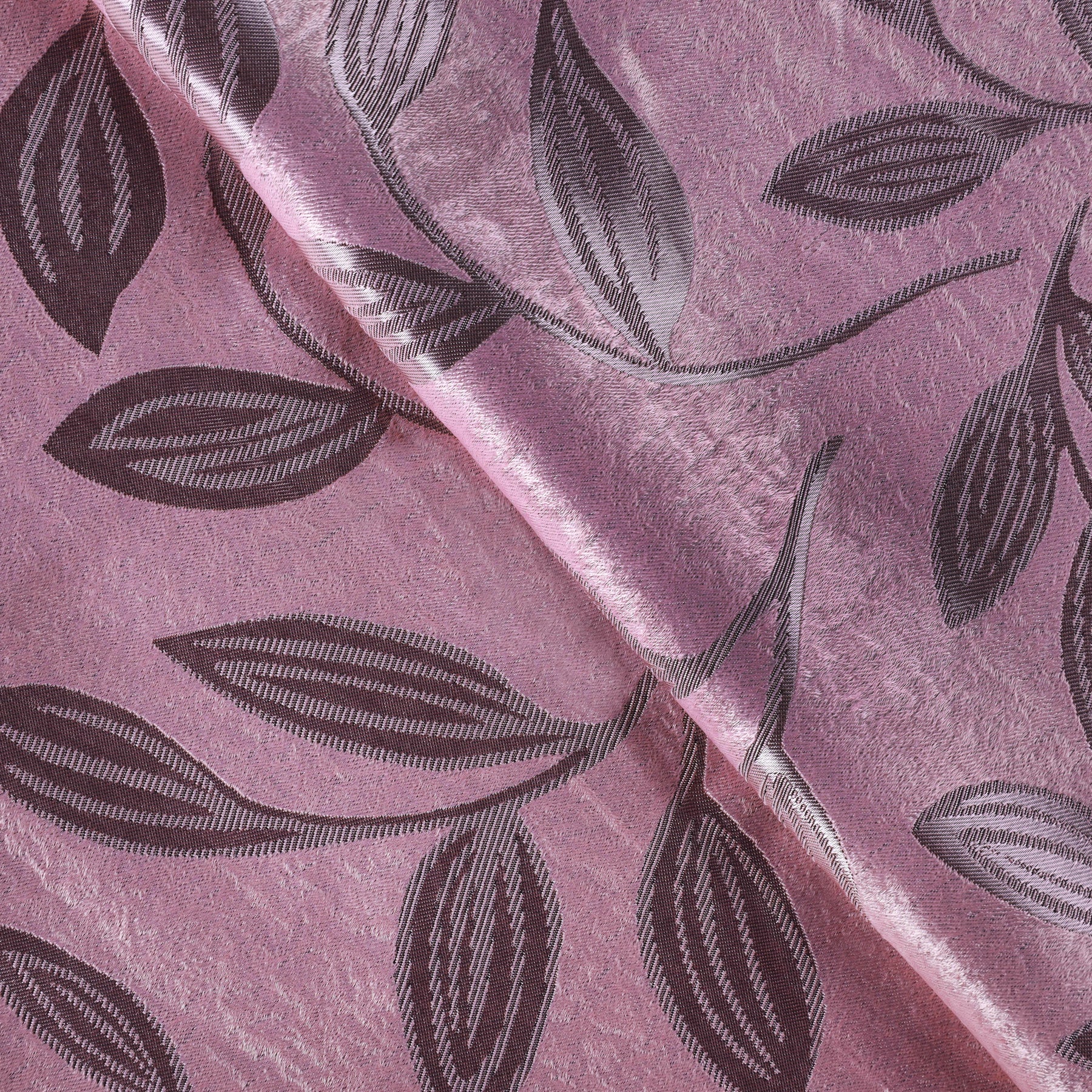 Leaves Machine Washable Room Darkening Blackout Curtains, Set of 2