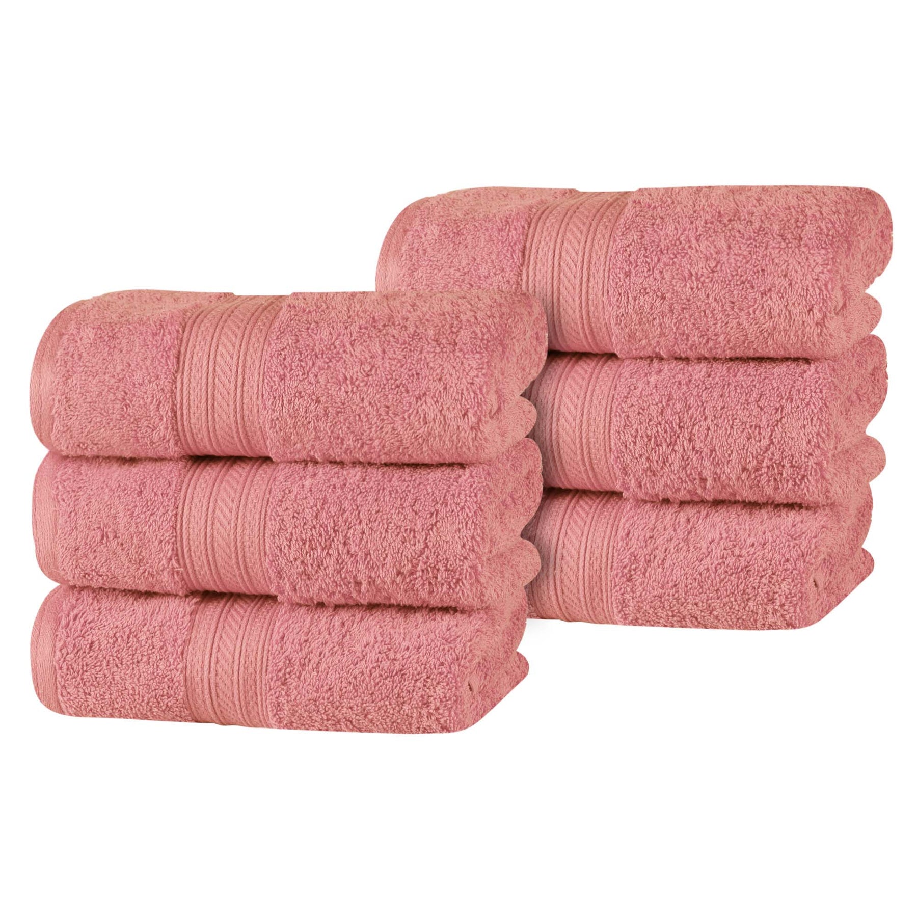 Atlas Cotton Plush Absorbent Heavyweight Luxury Hand Towel Set of 6