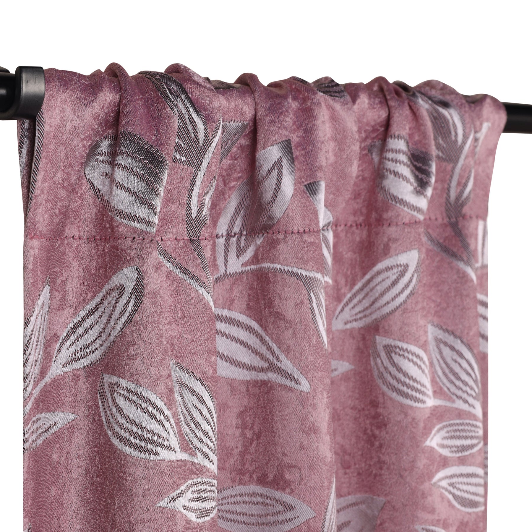 Leaves Room Darkening Washable Blackout Curtain Panels, Set of 2