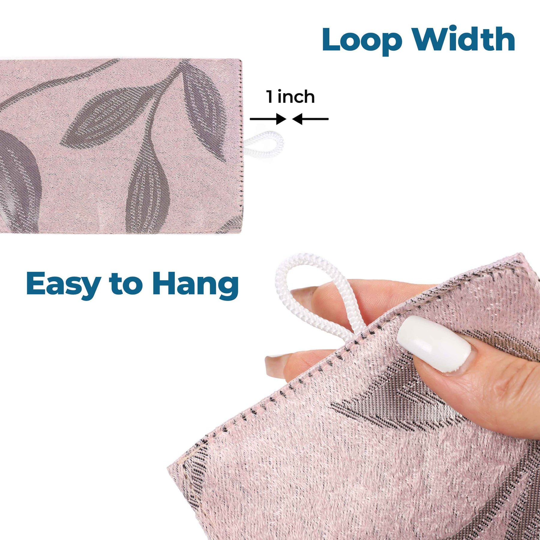 Leaves Room Darkening Washable Blackout Curtain Panels, Set of 2