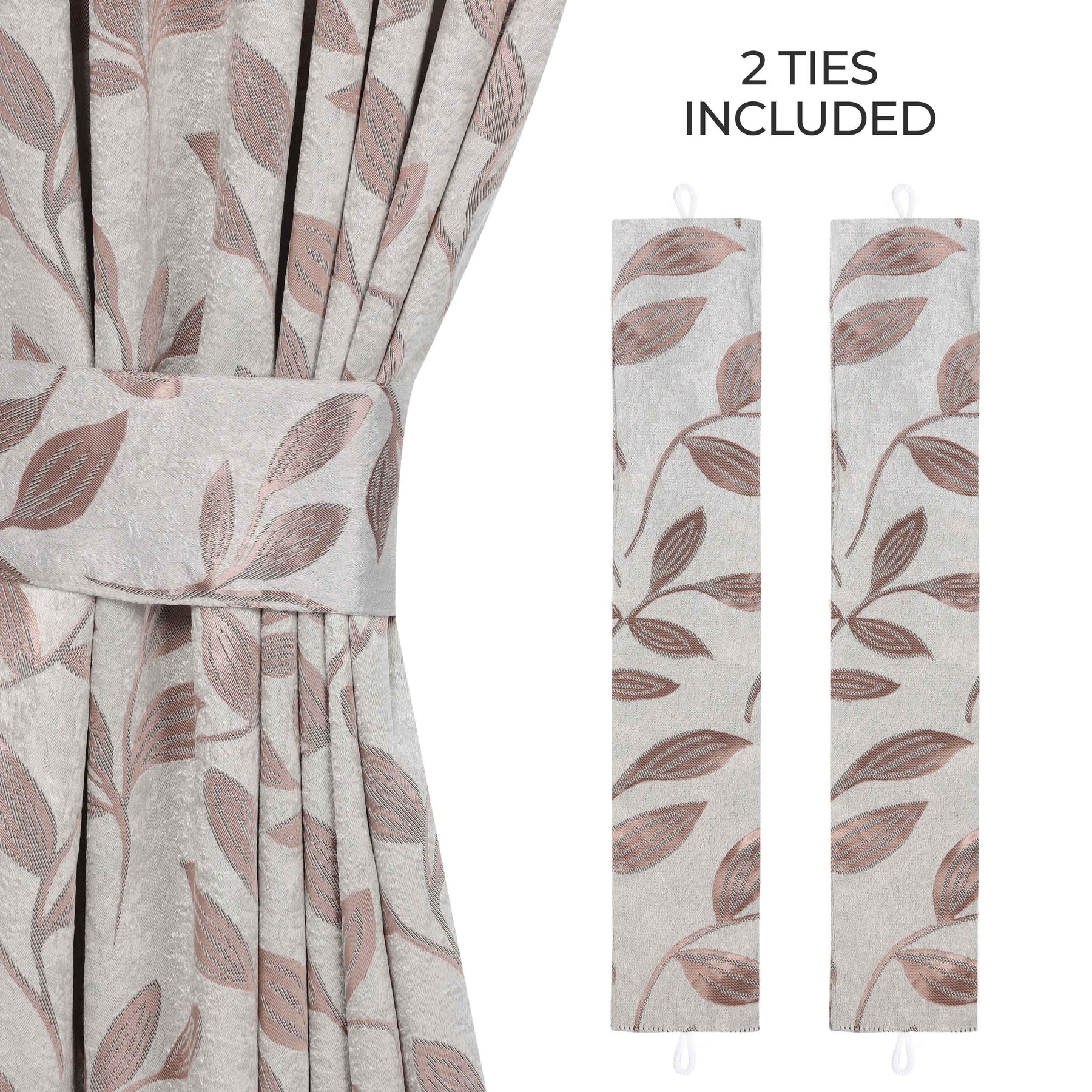 Leaves Room Darkening Washable Blackout Curtain Panels, Set of 2