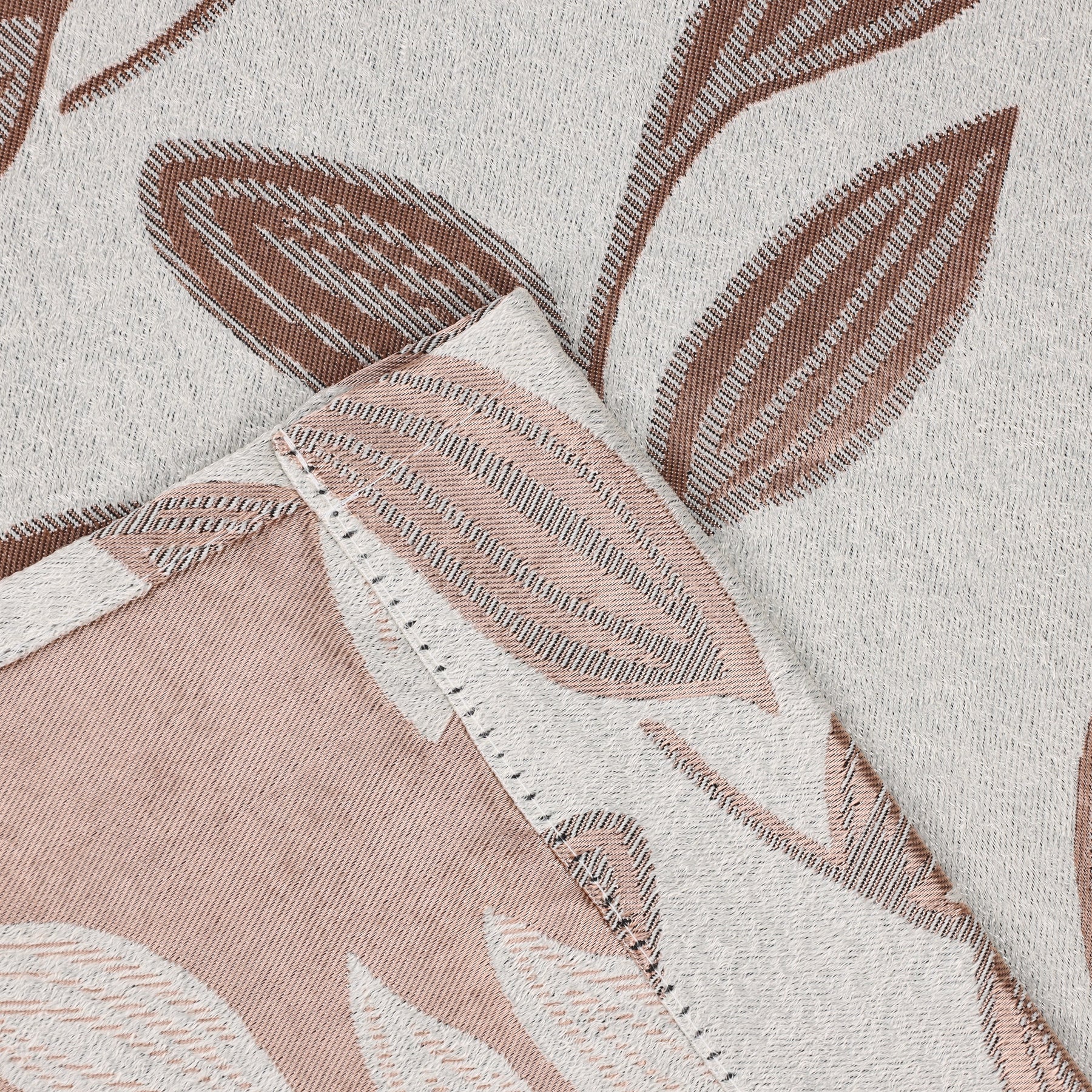 Leaves Room Darkening Washable Blackout Curtain Panels, Set of 2