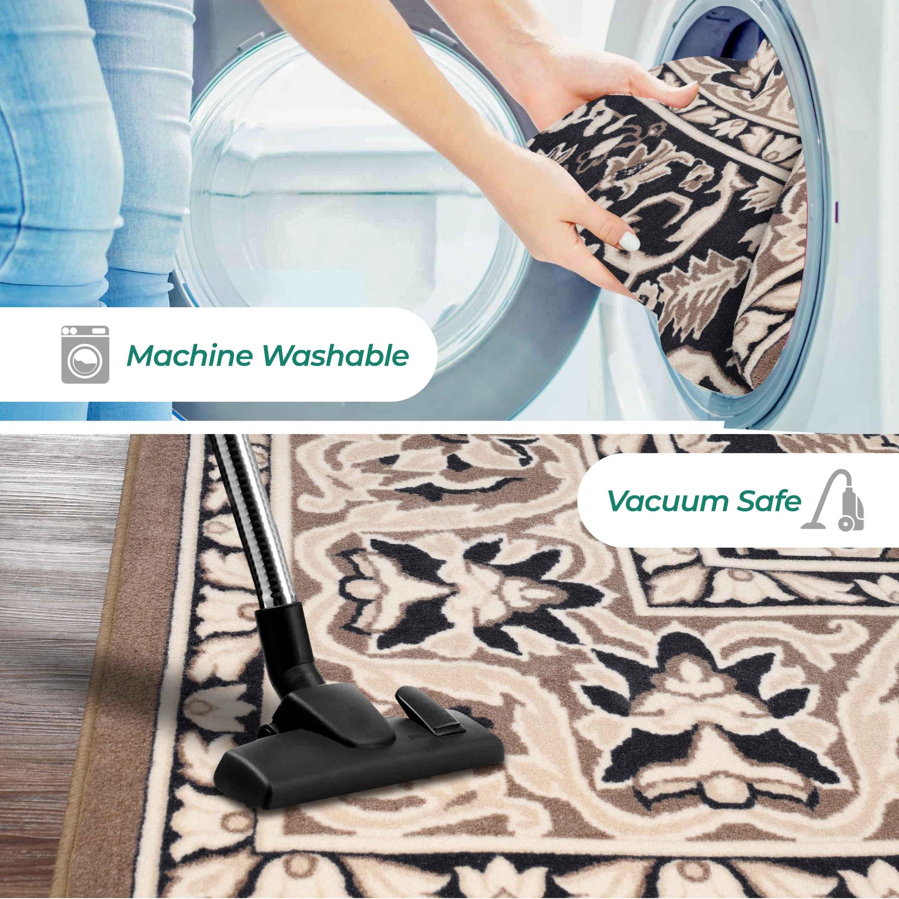 Glendale Traditional Floral Medallion Indoor Area Rug or Runner Rug