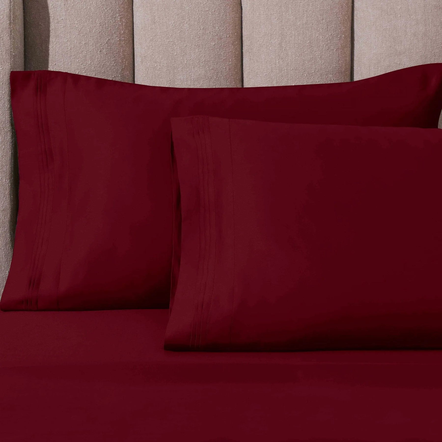 1000 Thread Count Egyptian Cotton Solid Pillowcase Set