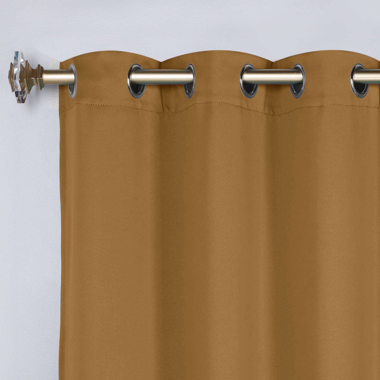 Classic Modern Solid Room Darkening Blackout Curtain Panels, Set of 2