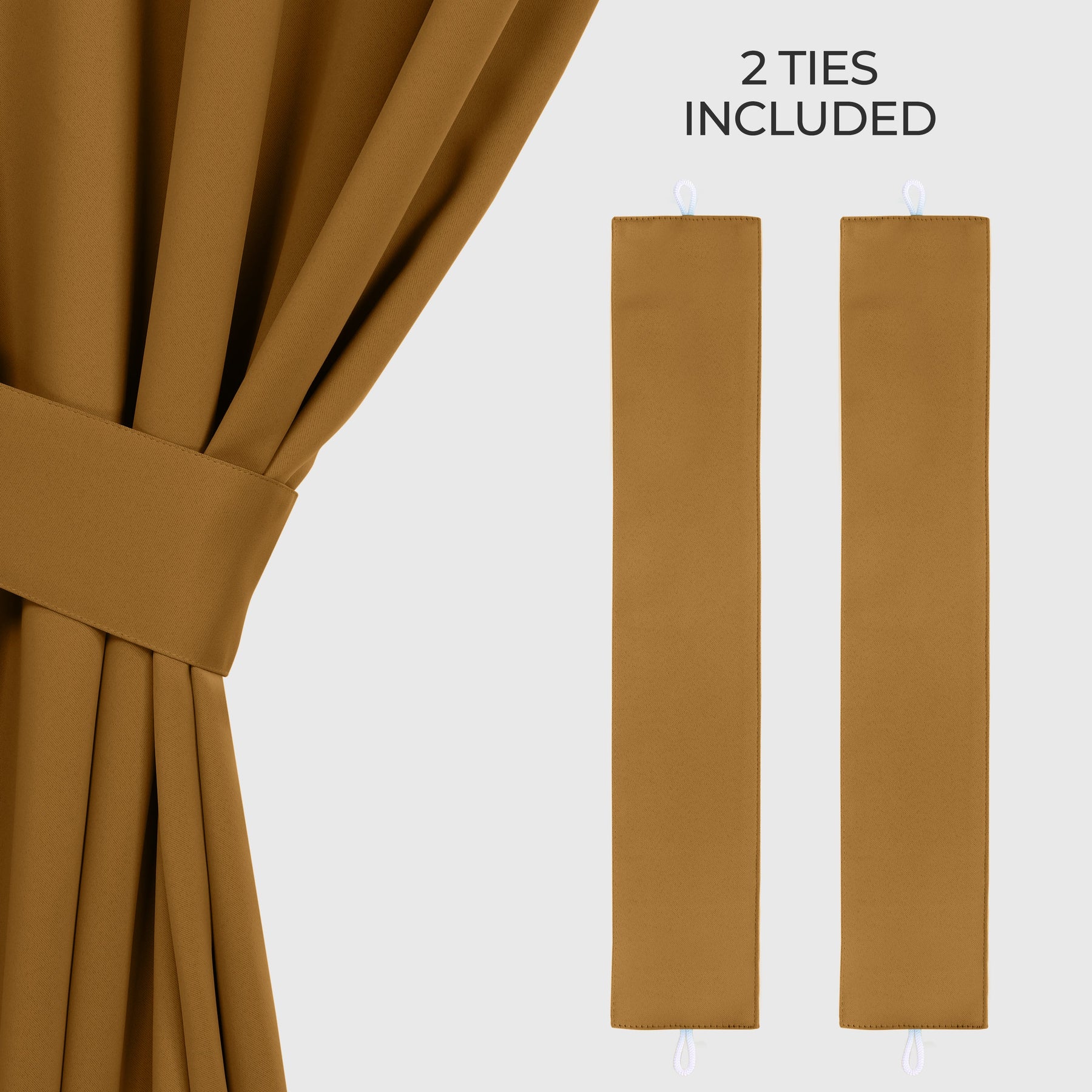 Classic Modern Solid Room Darkening Blackout Curtain Panels, Set of 2
