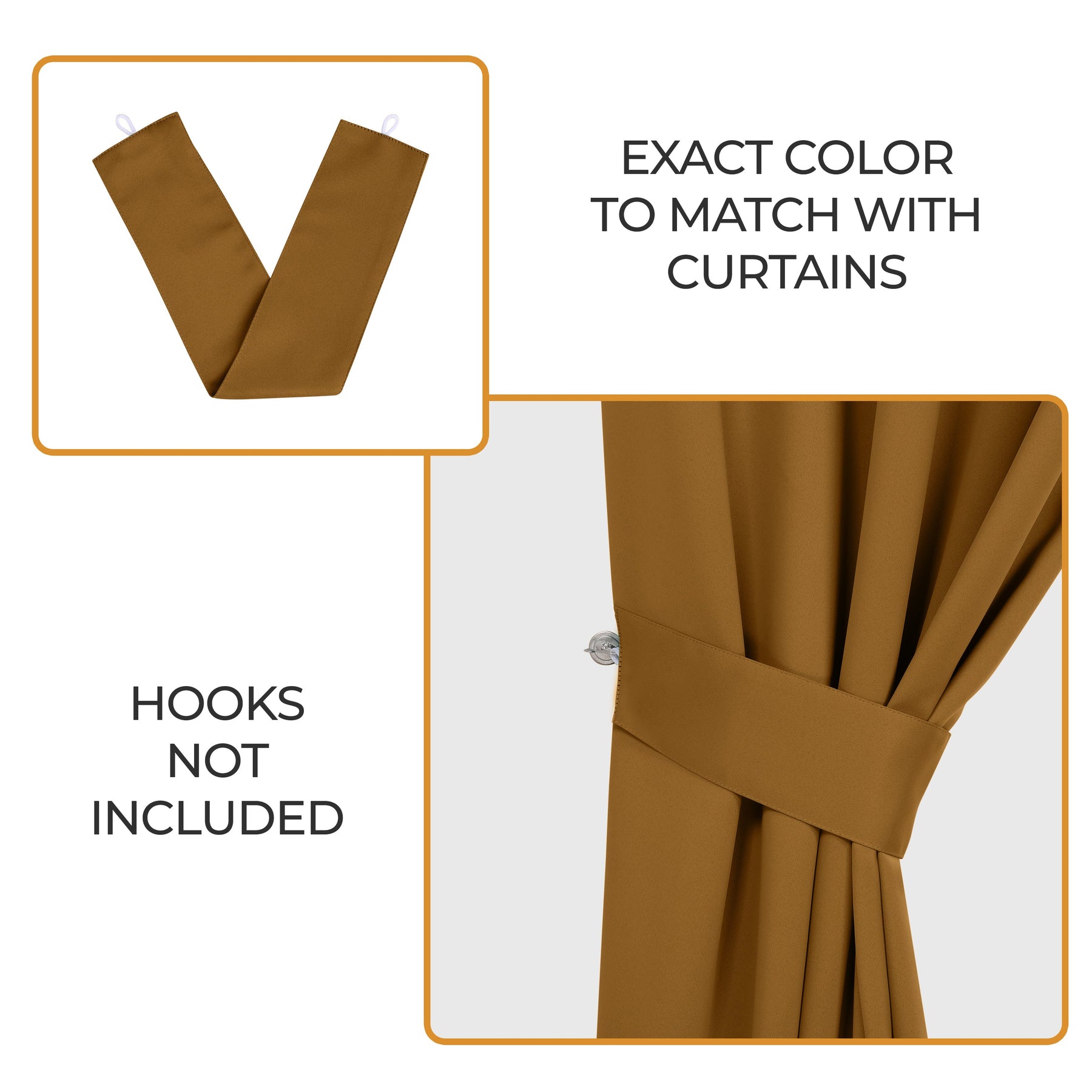 Classic Modern Solid Room Darkening Blackout Curtain Panels, Set of 2
