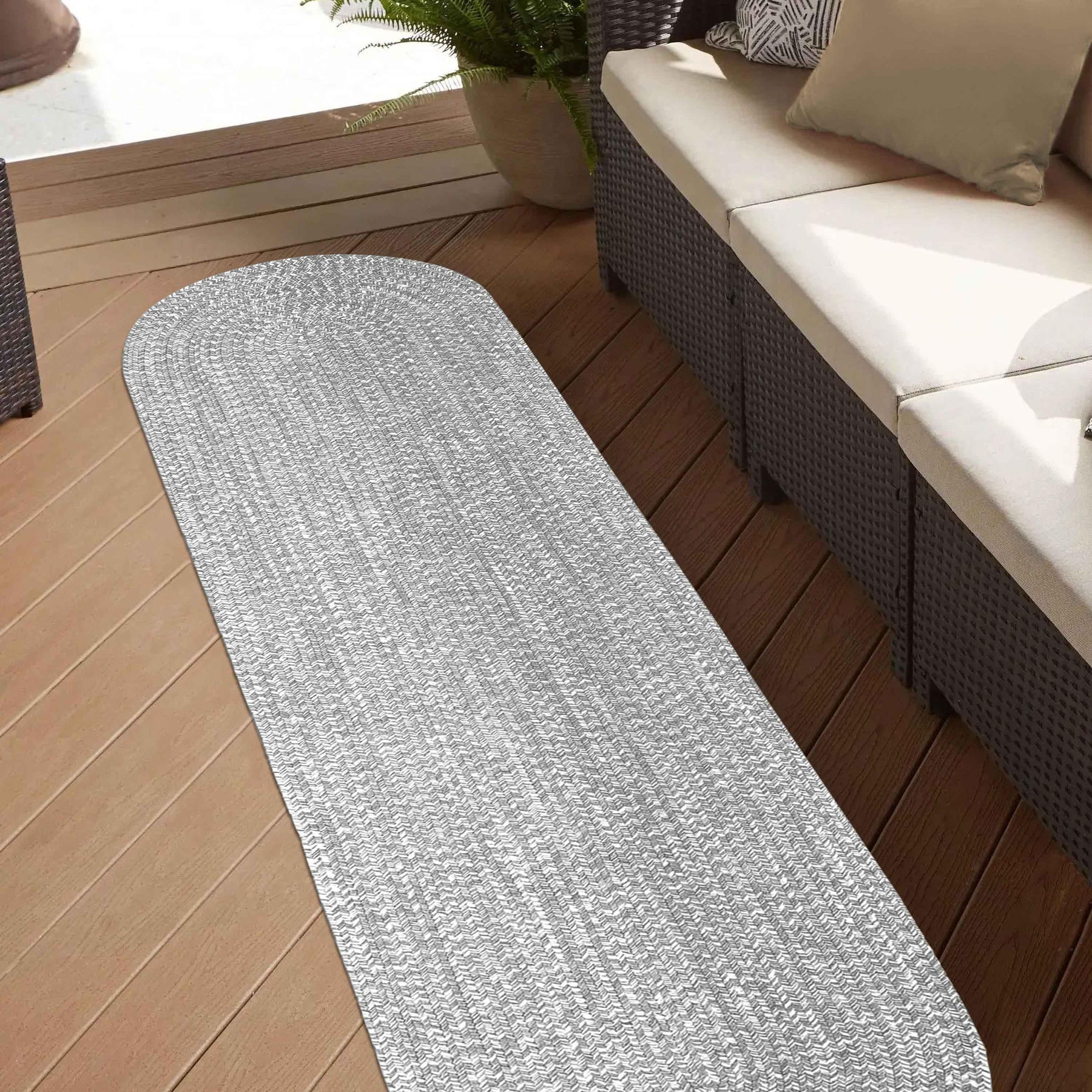 Reversible Braided Eco-Friendly Area Rug Indoor Outdoor Rugs