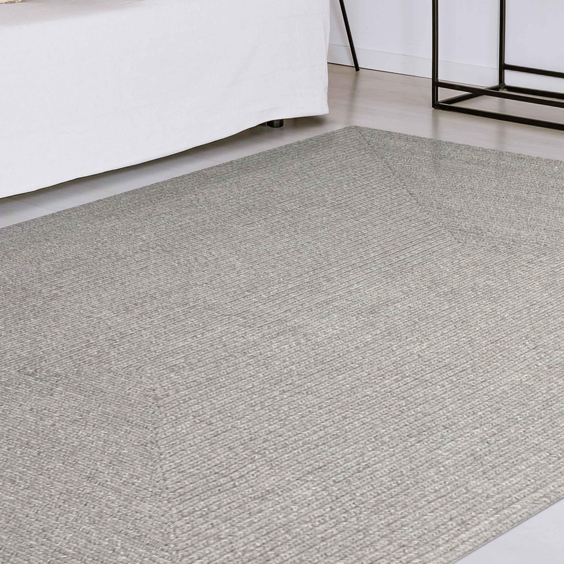 Bohemian Indoor Outdoor Rugs Solid Rectangle Braided Area Rug