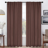 Blackout Window Curtains Solid Room Darkening Back Tab Set of 2