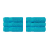 Egyptian Cotton Dobby Border Medium Weight 6 Piece Hand Towel Set