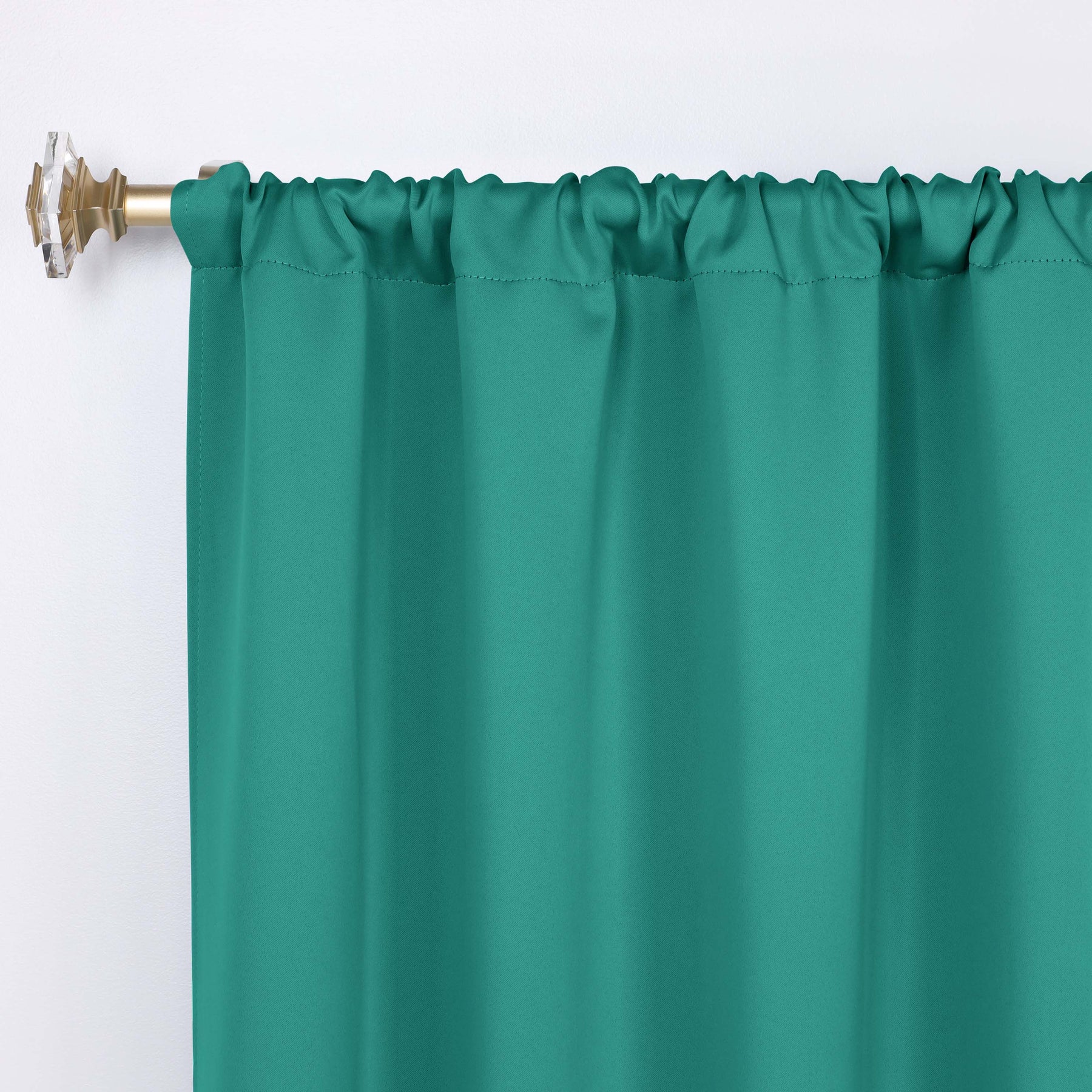 Solid Room Darkening Rod Pocket Blackout Curtain Panels, Set of 2