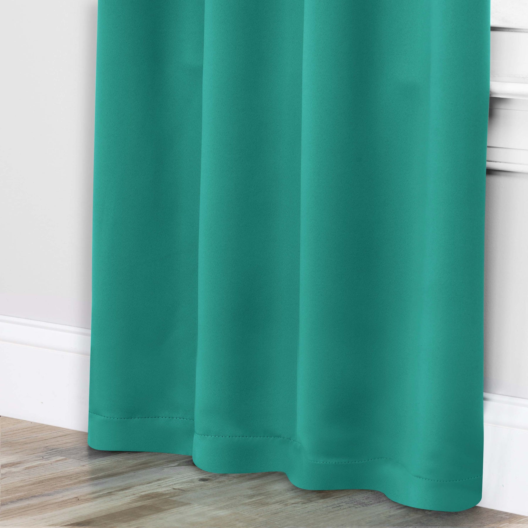 Solid Room Darkening Rod Pocket Blackout Curtain Panels, Set of 2