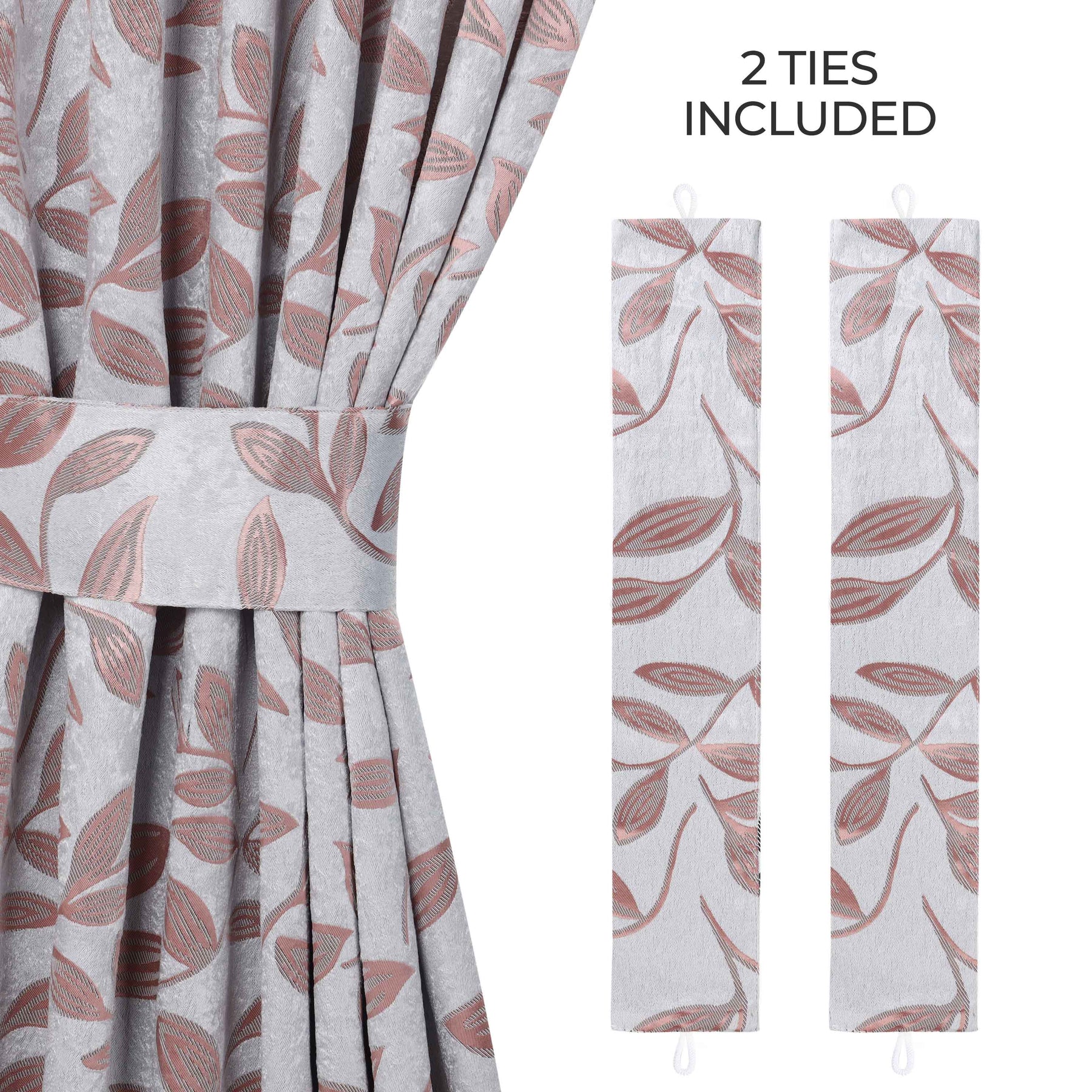 Leaves Room Darkening Washable Blackout Curtain Panels, Set of 2