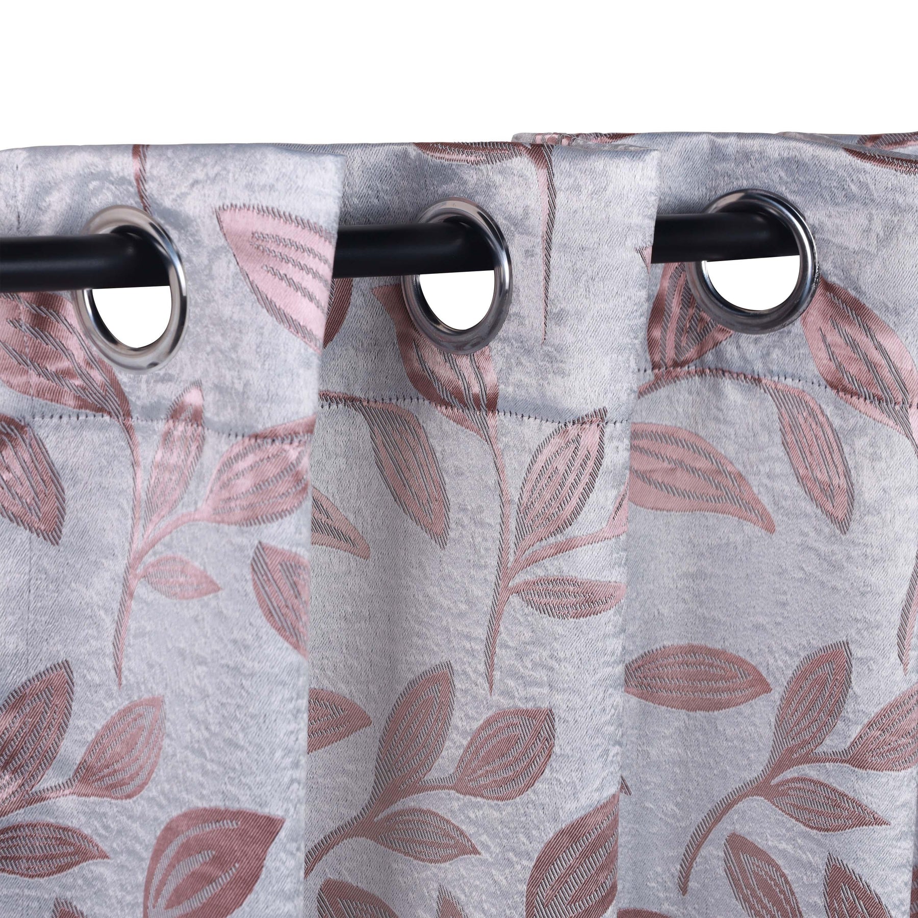 Leaves Machine Washable Room Darkening Blackout Curtains 4 Pieces