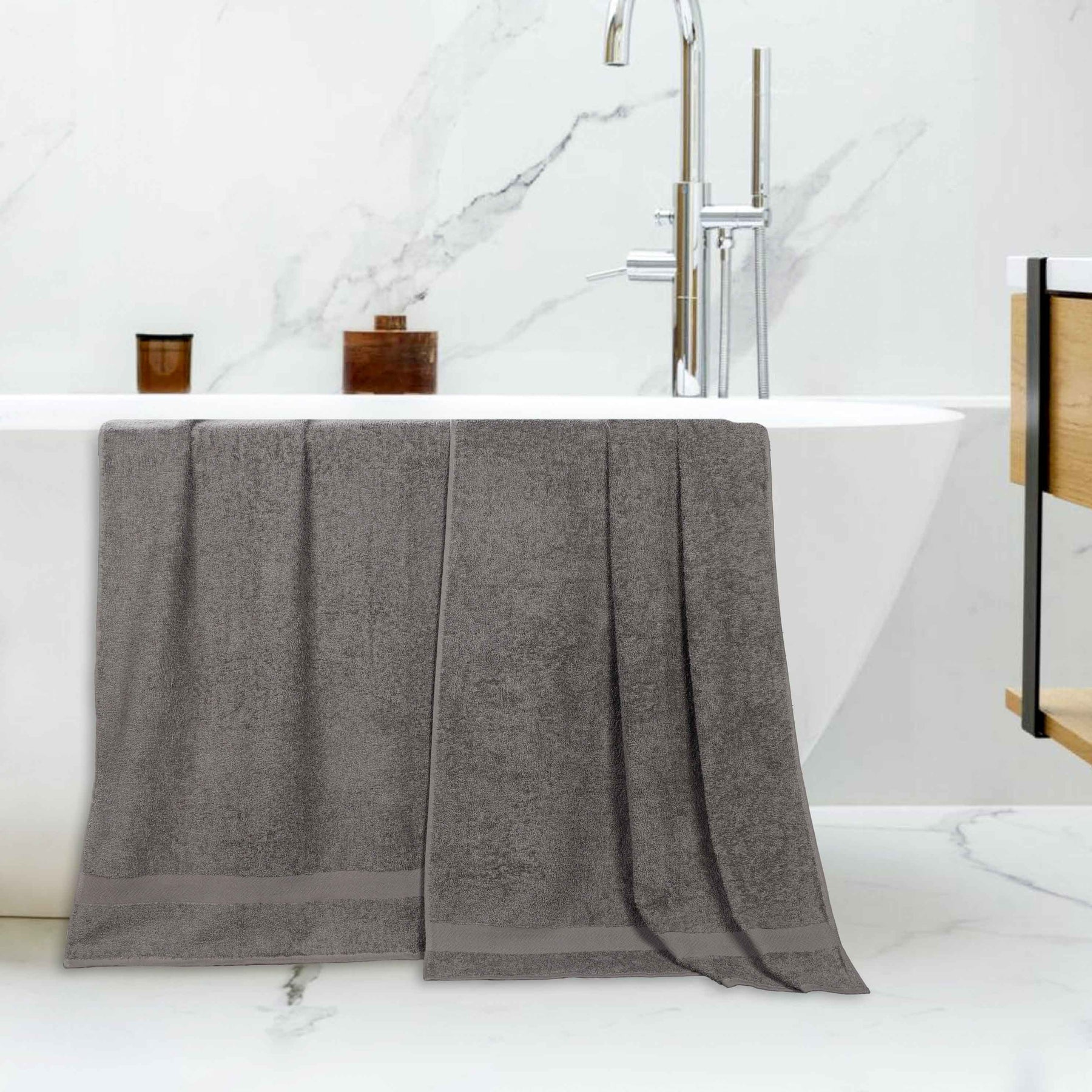 Cotton Eco-Friendly Bathroom Essentials 2 Piece Bath Sheet Set